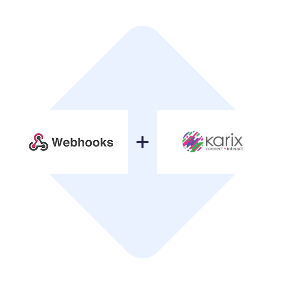 Verbinden Sie Webhooks mit Karix mit einem Klick