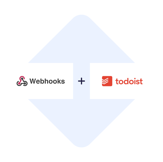 Verbinden Sie Webhooks mit Todoist mit einem Klick