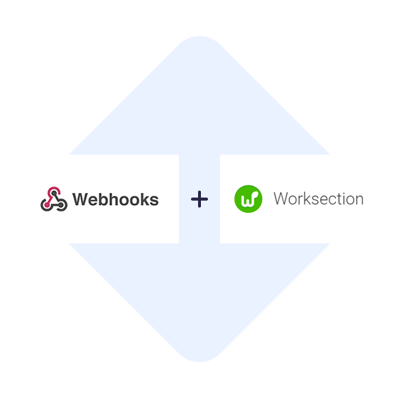 Verbinden Sie Webhooks mit Worksection mit einem Klick