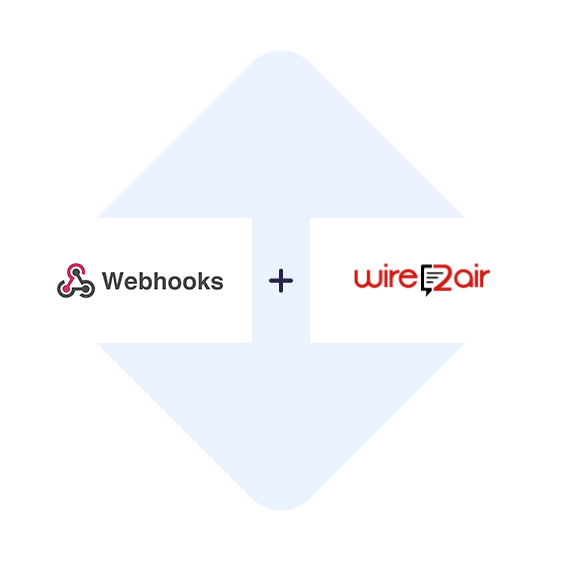 Connect Webhooks with Wire2Air in one click