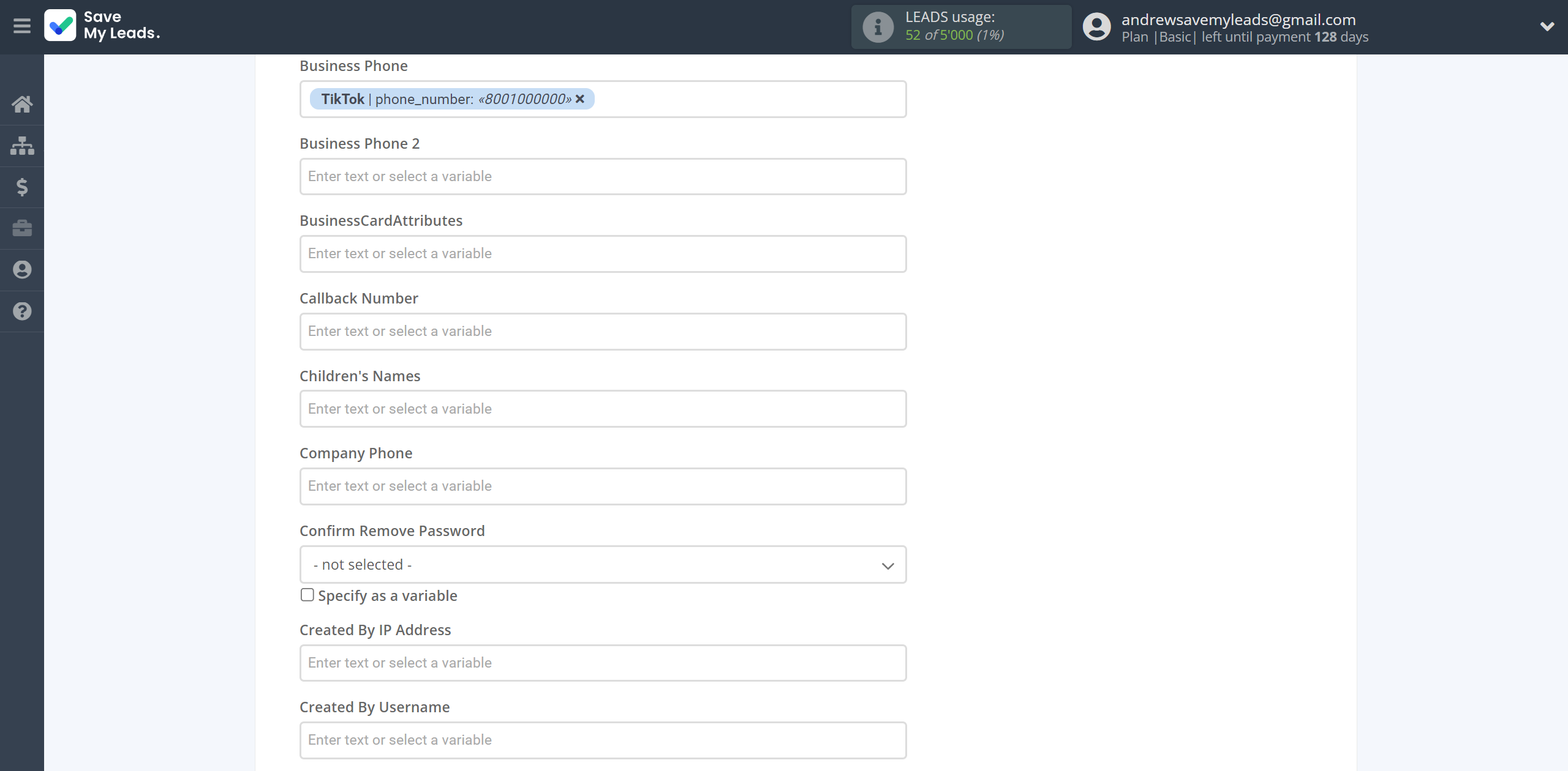 How to Connect TikTok with Microsoft Dynamics 365 Create Contacts | Assigning fields