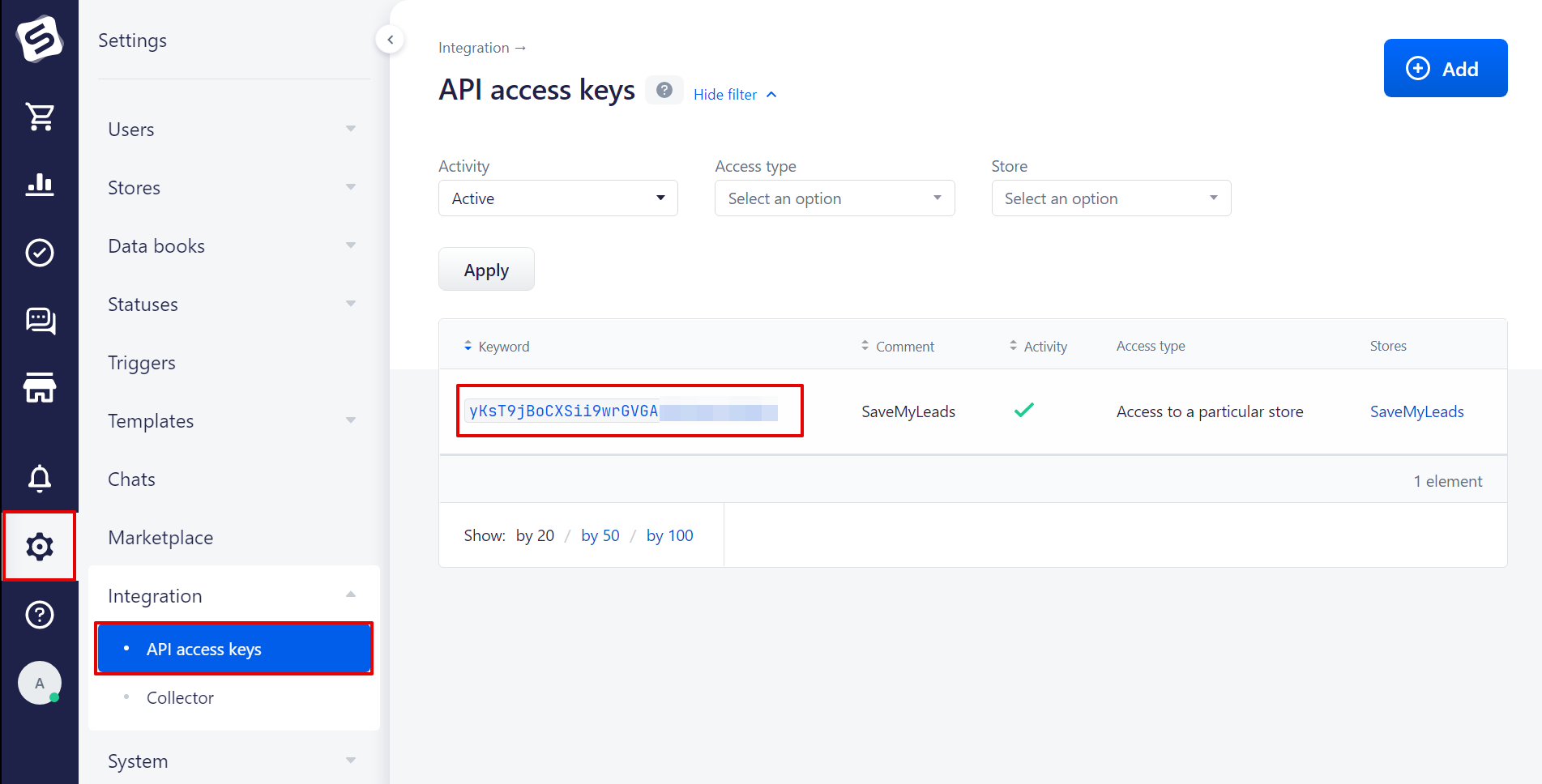 How to Connect Webhooks with Simla Create Task | Data Destination account connection