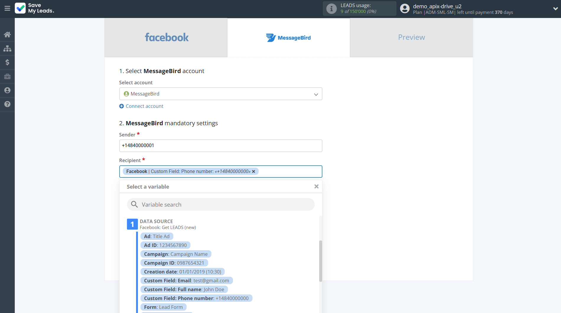How to Connect Facebook with MessageBird | Assigning fields How to Connect Facebook with MessageBird | Assigning fields