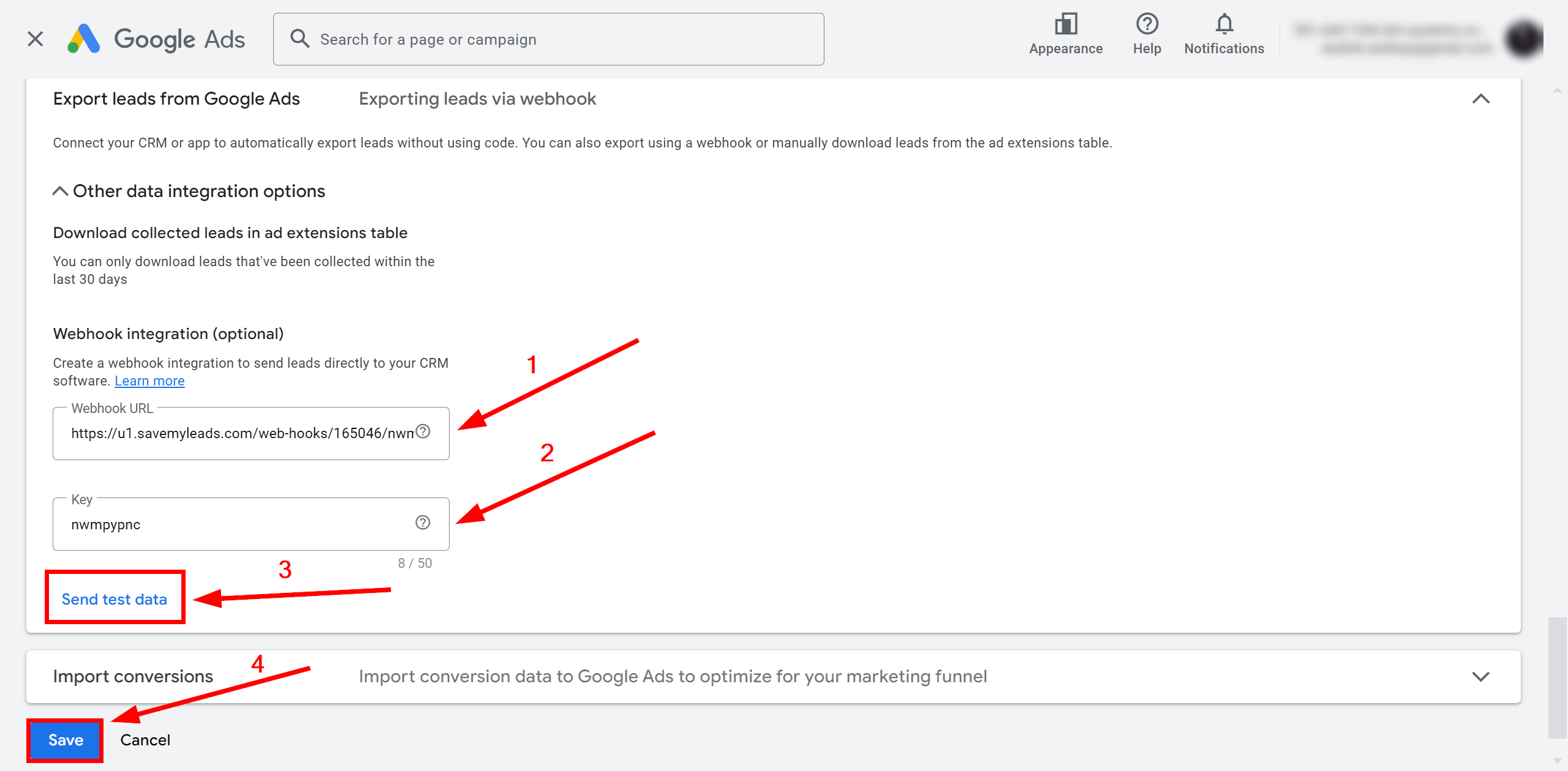 How to Connect Google Lead Form with JSON | Data Source account connection