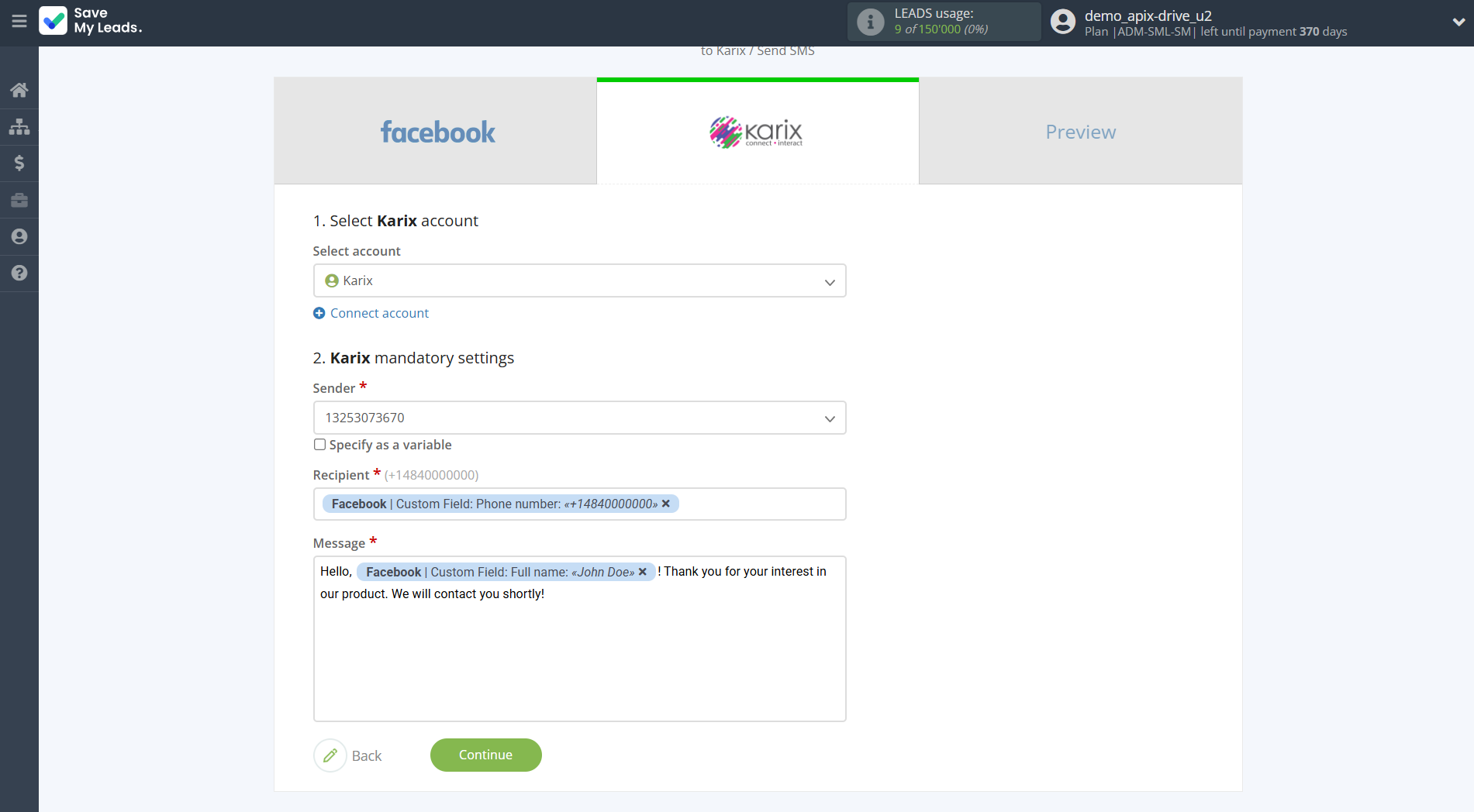 How to Connect Facebook with Karix | Assigning fields How to Connect Facebook with Karix | Assigning fields