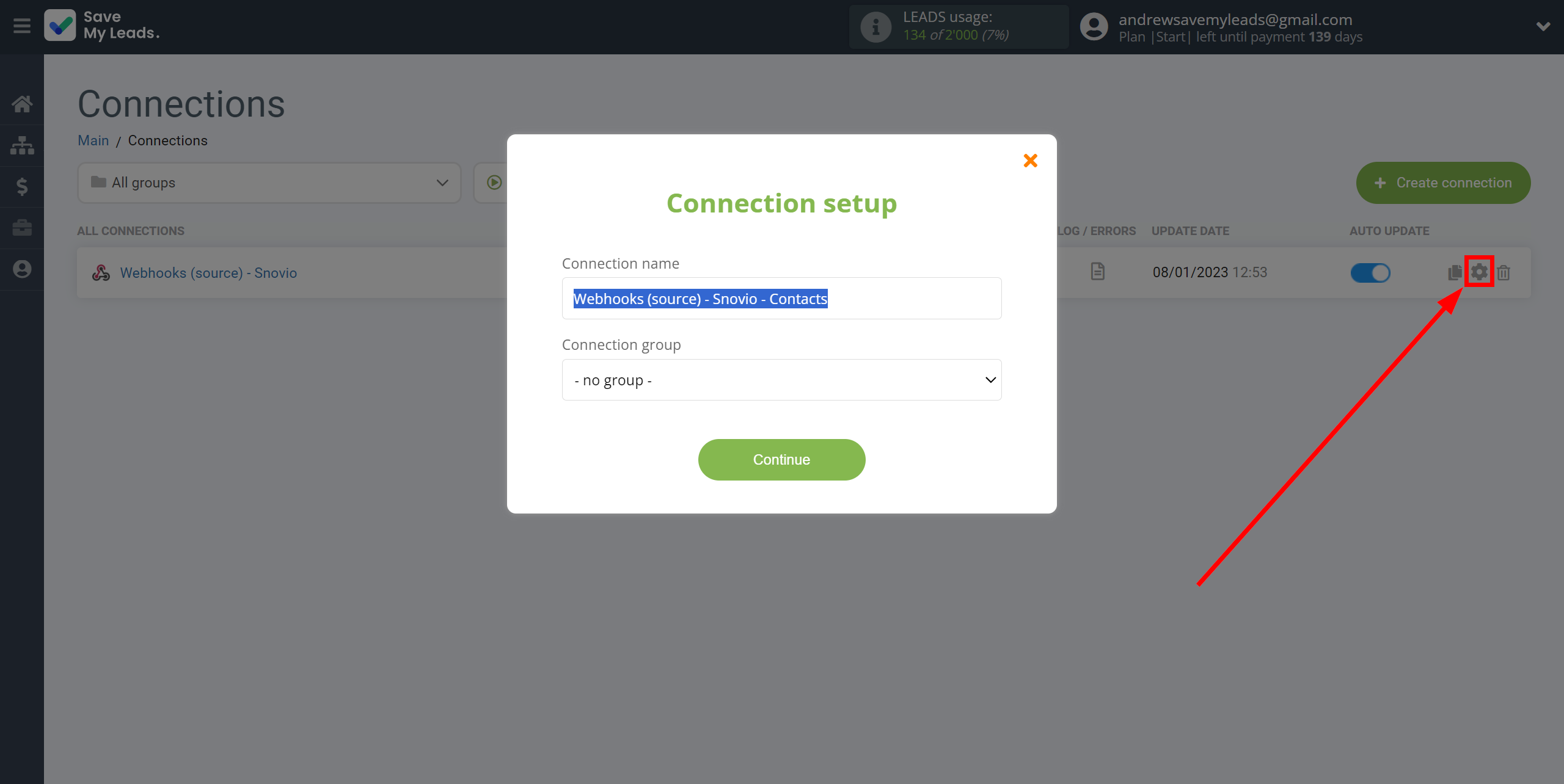 How to Connect Webhooks with Snovio Add Contact | Name and group connection