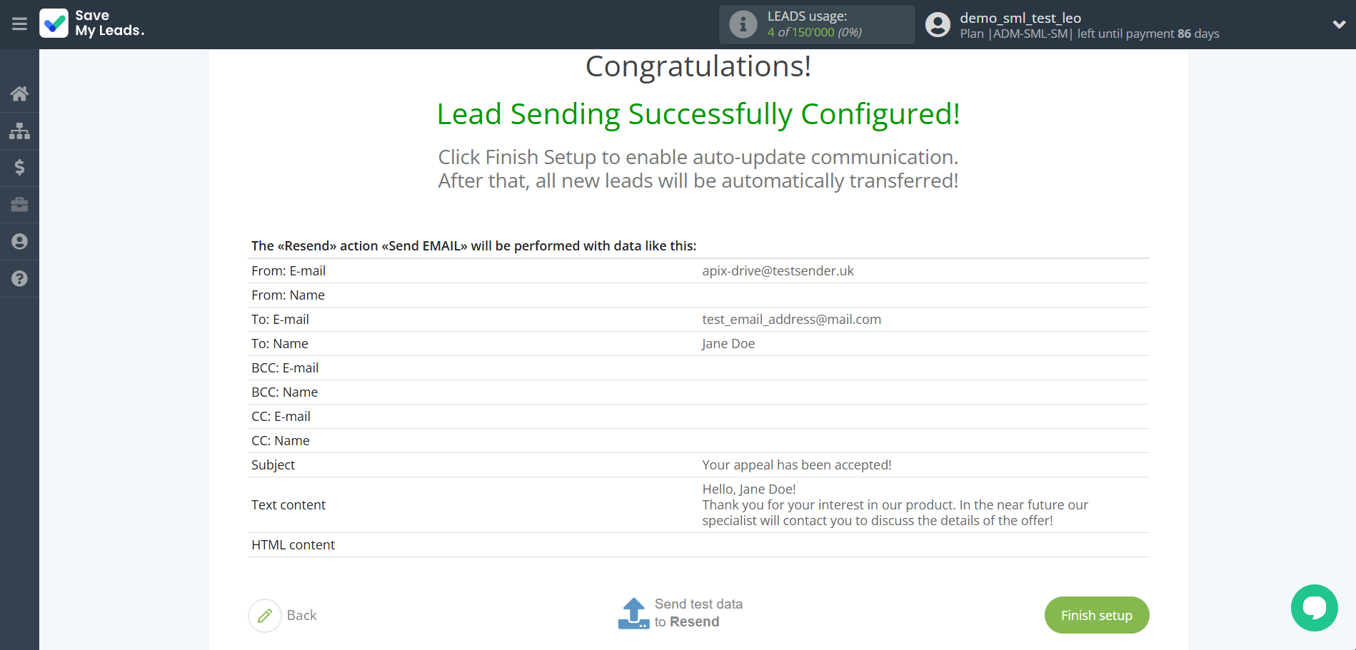 How to Connect TikTok with Resend (Send Email) | Test data