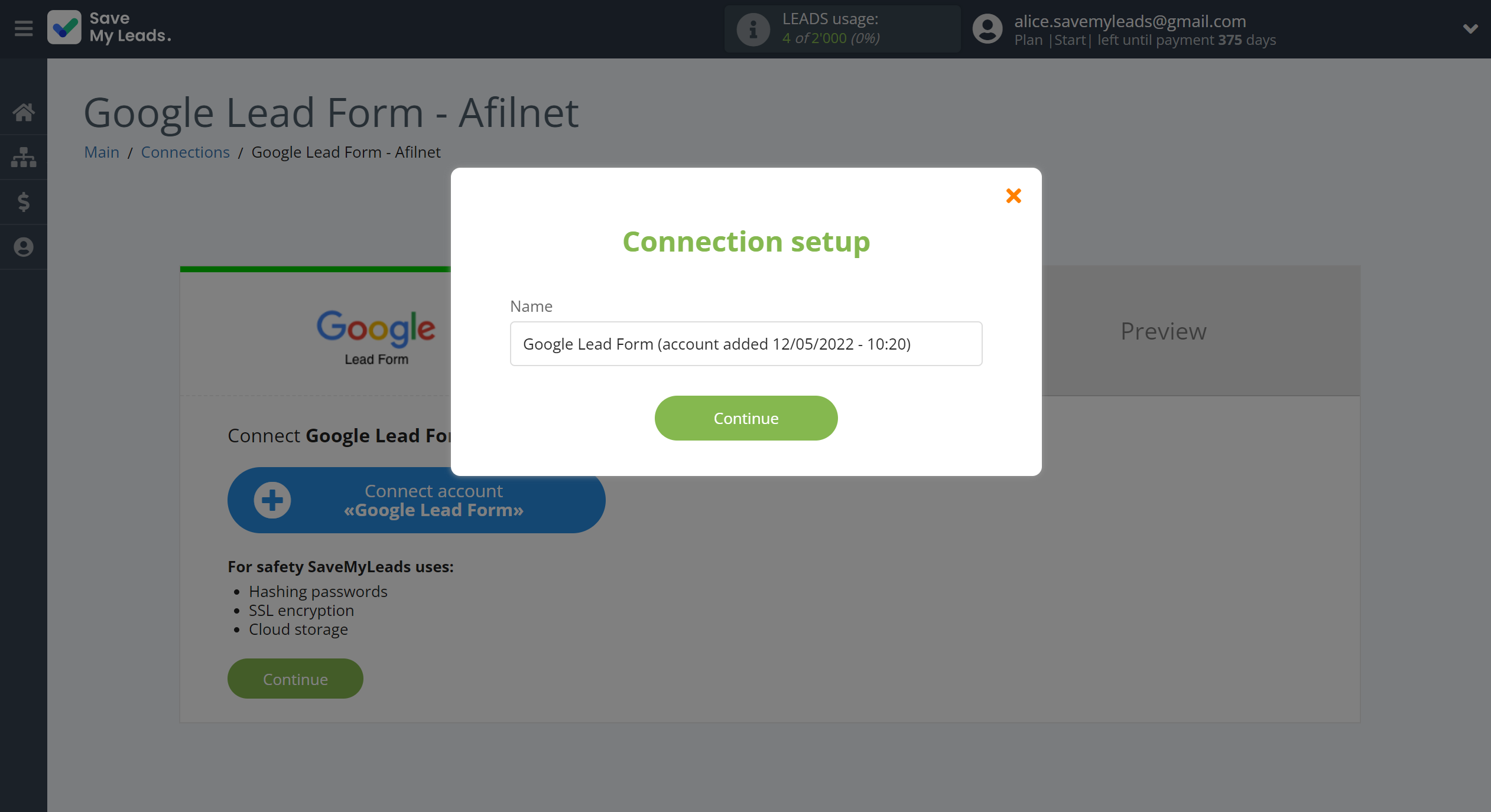 How to Connect Google Lead Form with Afilnet | Data Source account connection