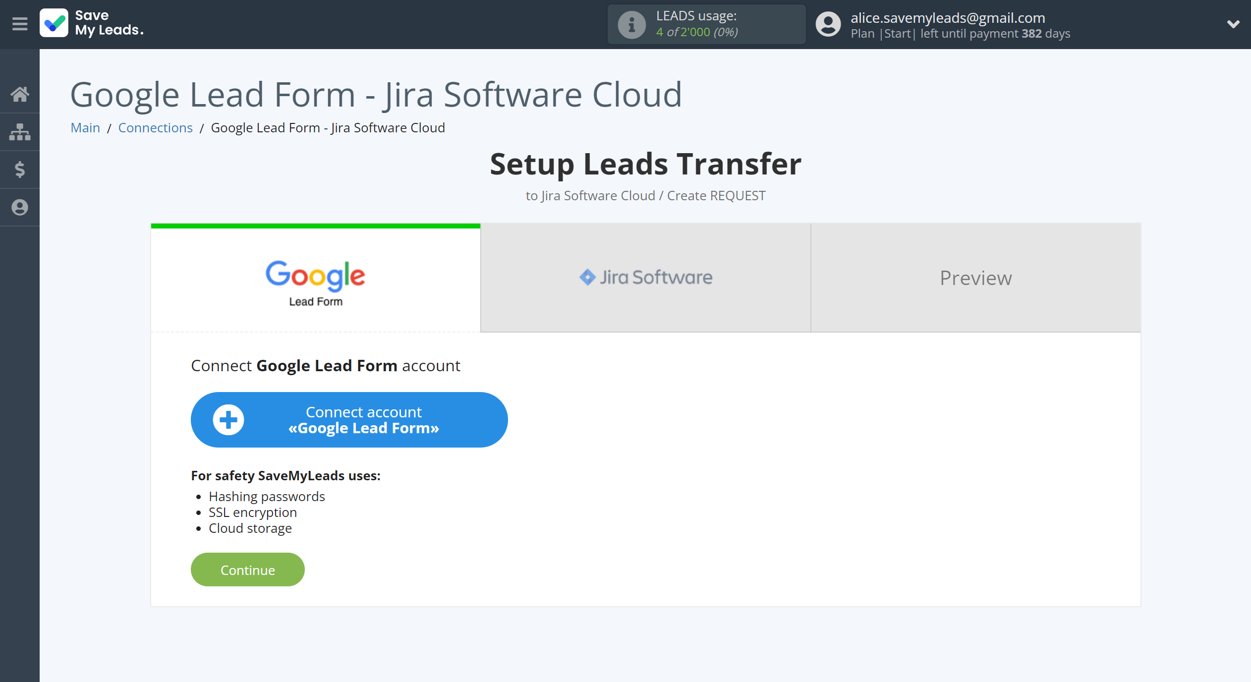 How to Connect Google Lead Form with Jira Software Cloud | Data Source account connection