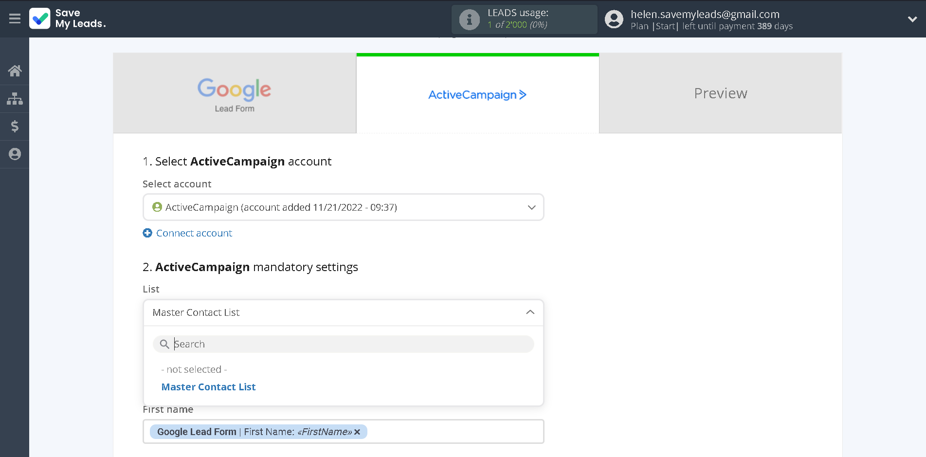 How to Connect Google Lead Form with ActiveCampaign Create Contacts | Assigning fields