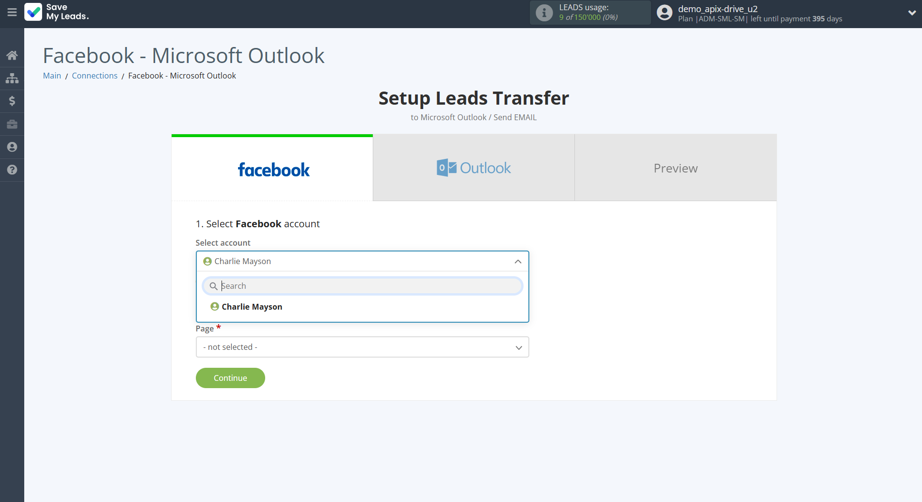 How to Connect Facebook with Microsoft Outlook | Data Source account selection How to Connect Facebook with Microsoft Outlook | Data Source account selection