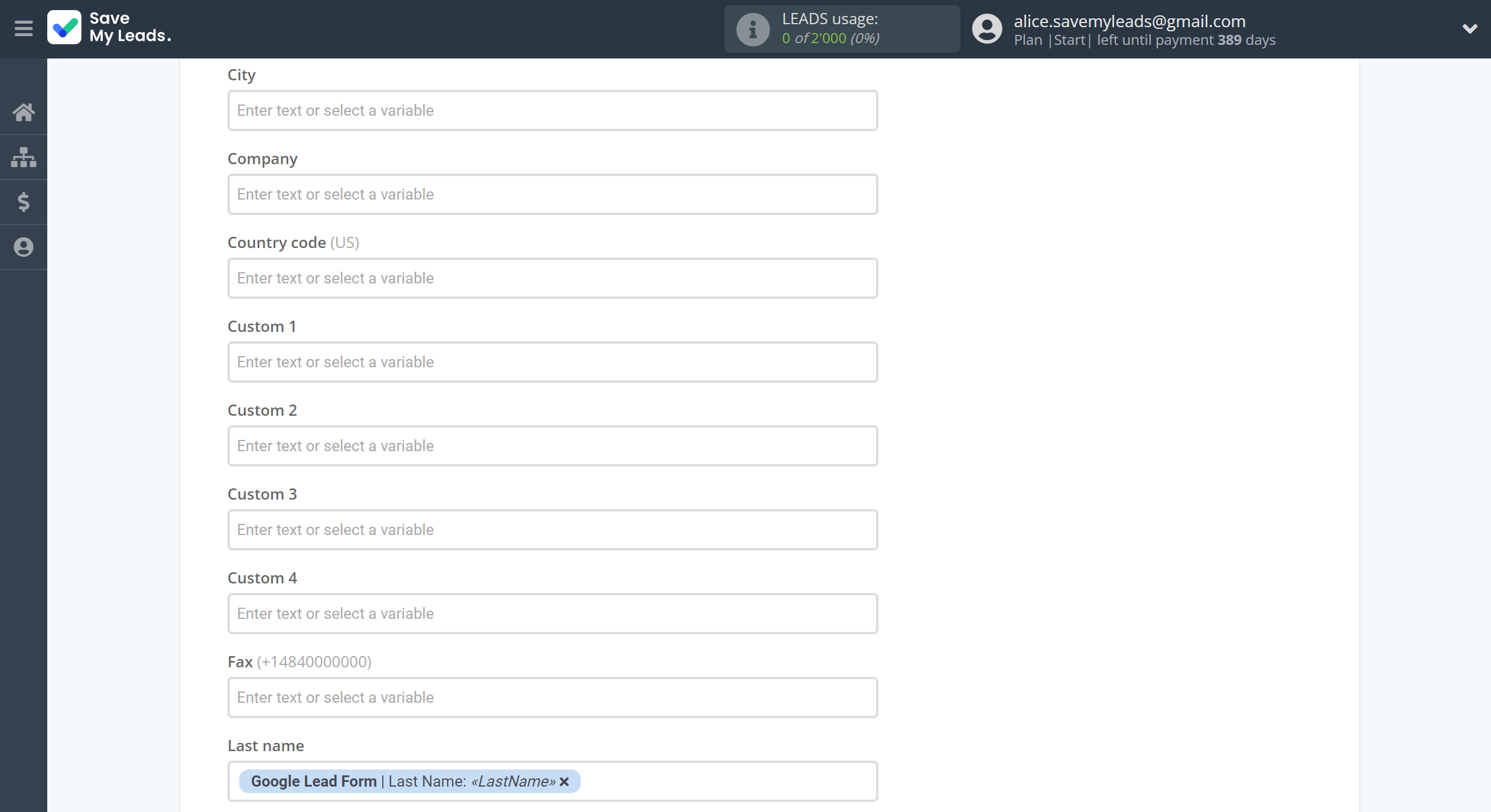 How to Connect Google Lead Form with ClickSend Add Contacts | Assigning fields