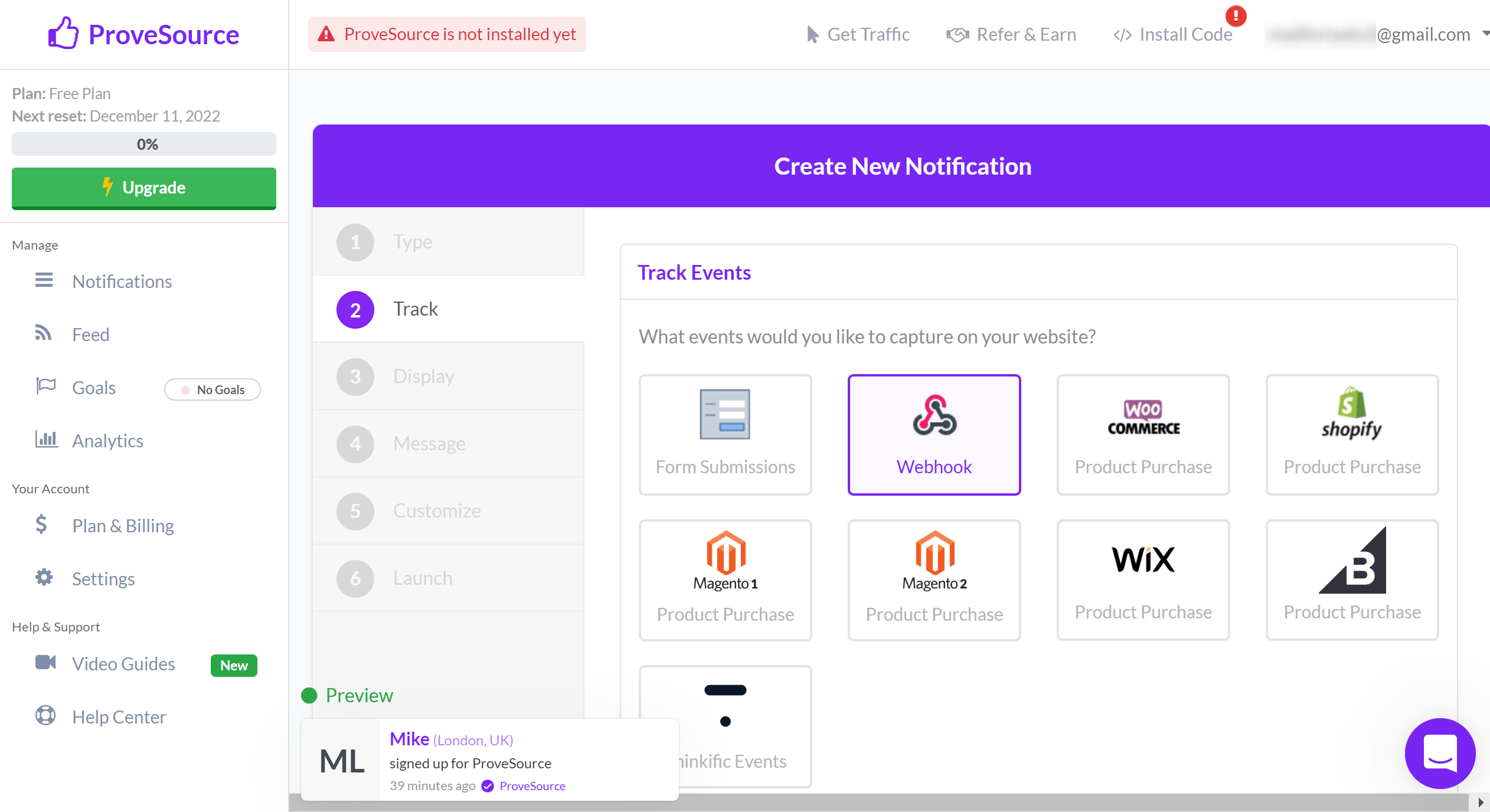 How to Connect Google Lead Form with ProveSource | Data Destination account connection