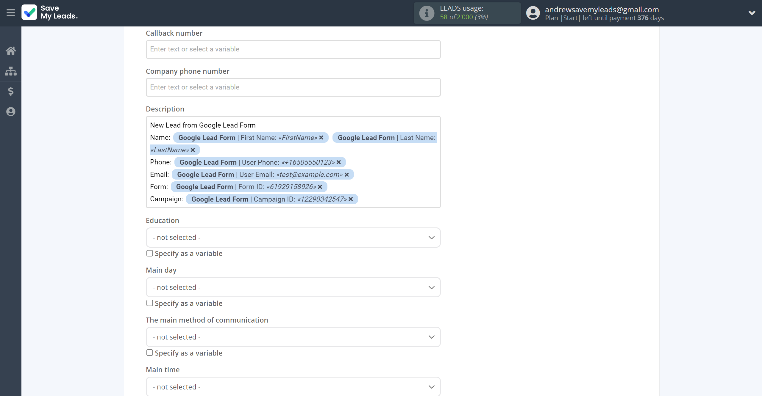 How to Connect Google Lead Form with Microsoft Dynamics 365 Create Contacts | Assigning fields