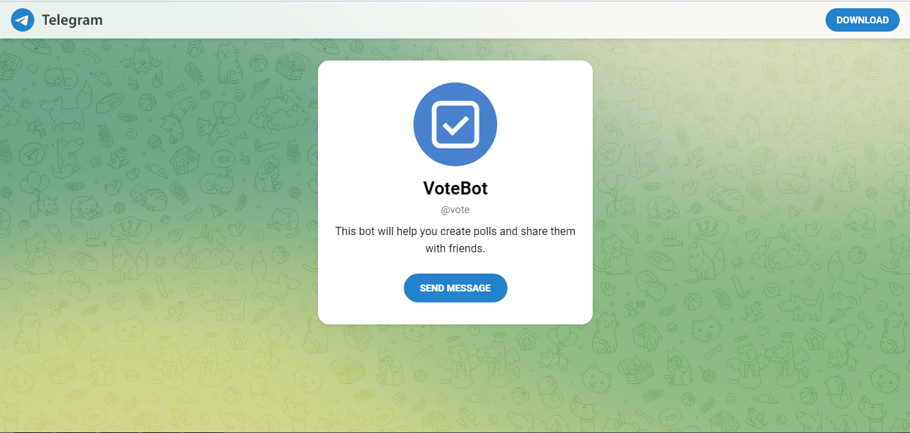 VoteBot conducts open and anonymous surveys
