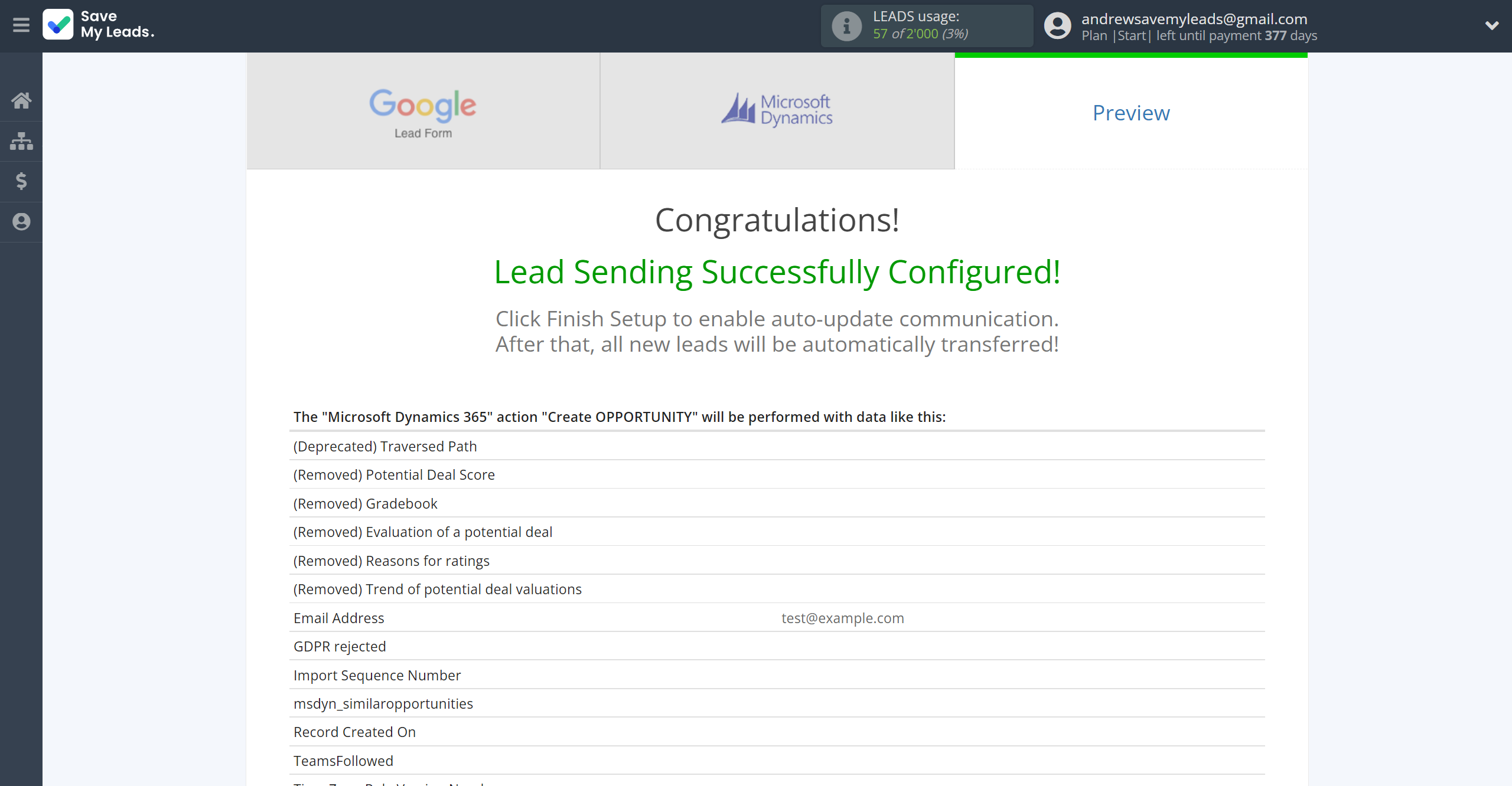How to Connect Google Lead Form with Microsoft Dynamics 365 Create Opportunity | Test data