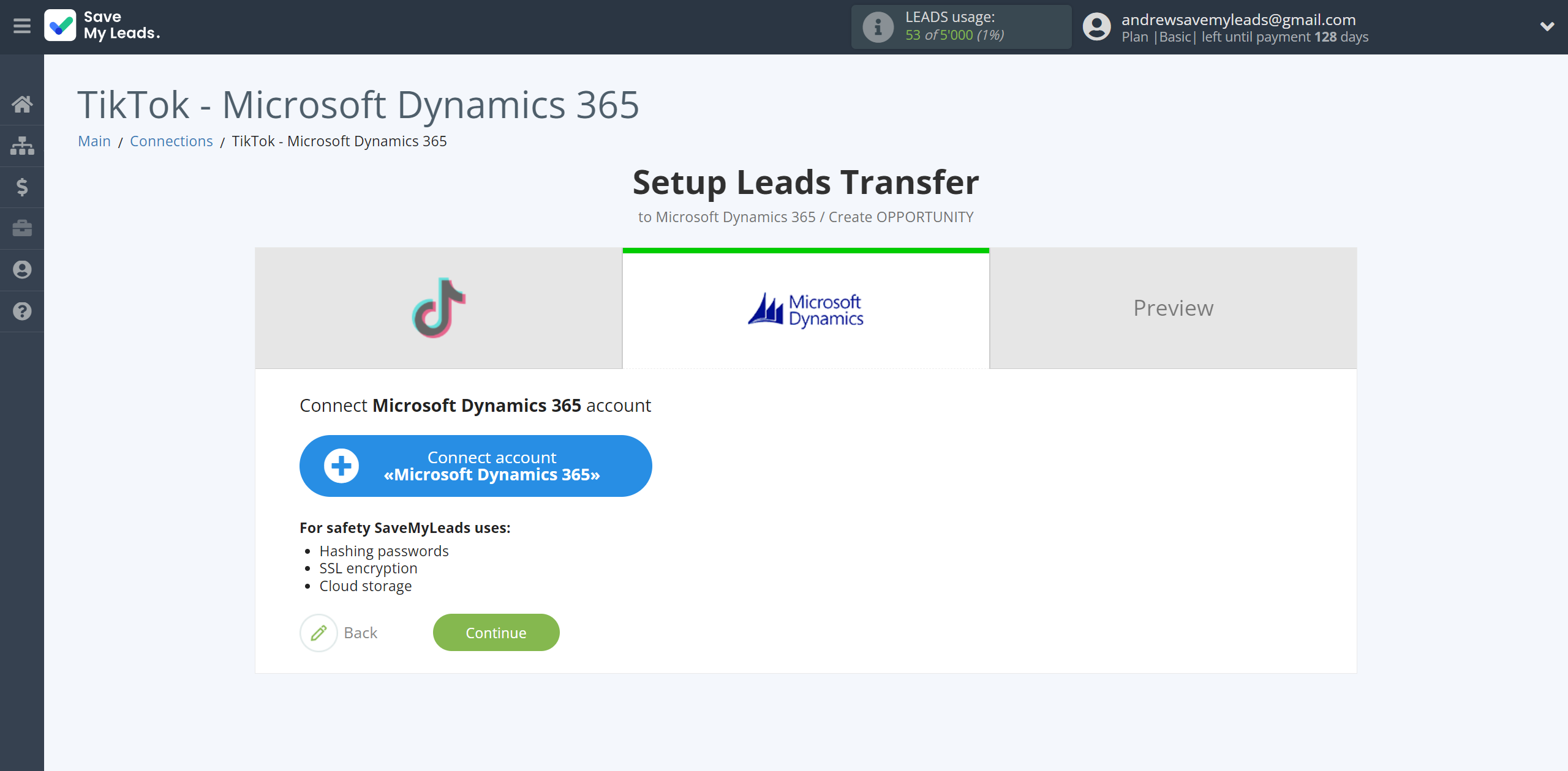 How to Connect TikTok with Microsoft Dynamics 365 Create Opportunity | Data Destination account connection