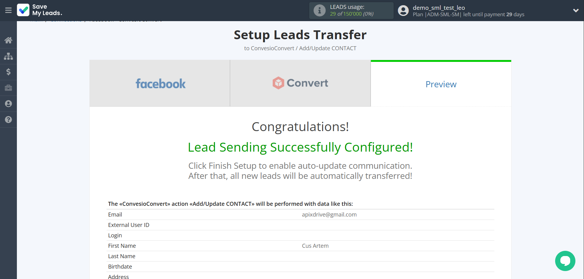 How to Connect Facebook with ConvesioConvert | Test data How to Connect Facebook with ConvesioConvert | Test data