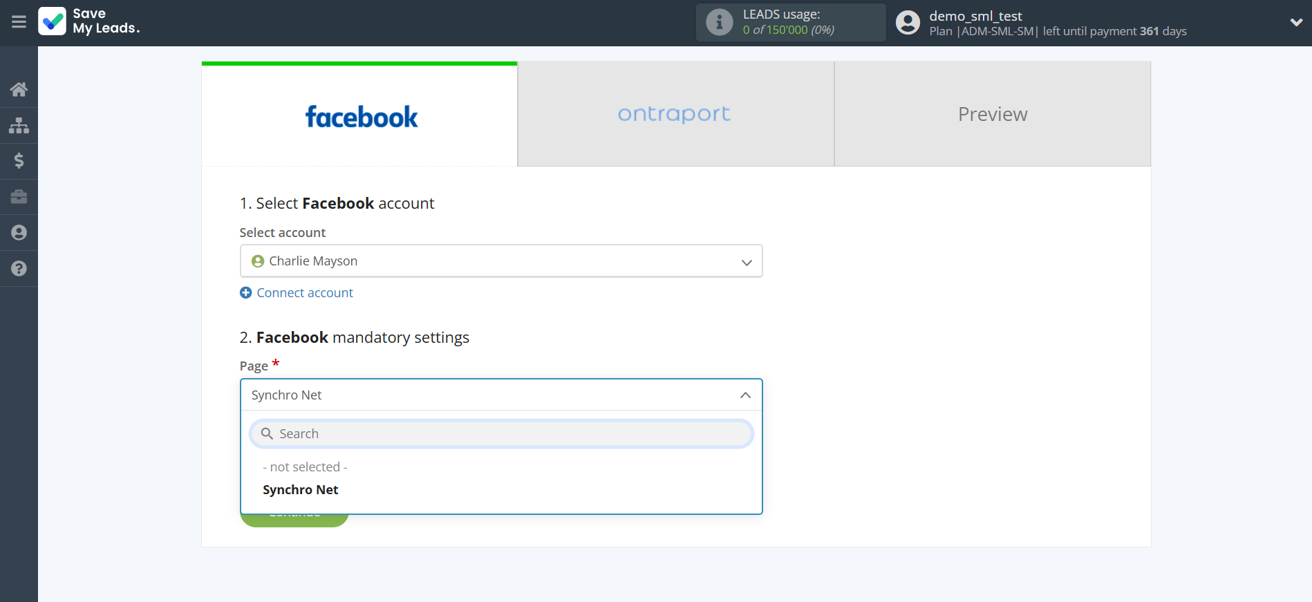 How to Connect Facebook with Ontraport | Data Source account connection