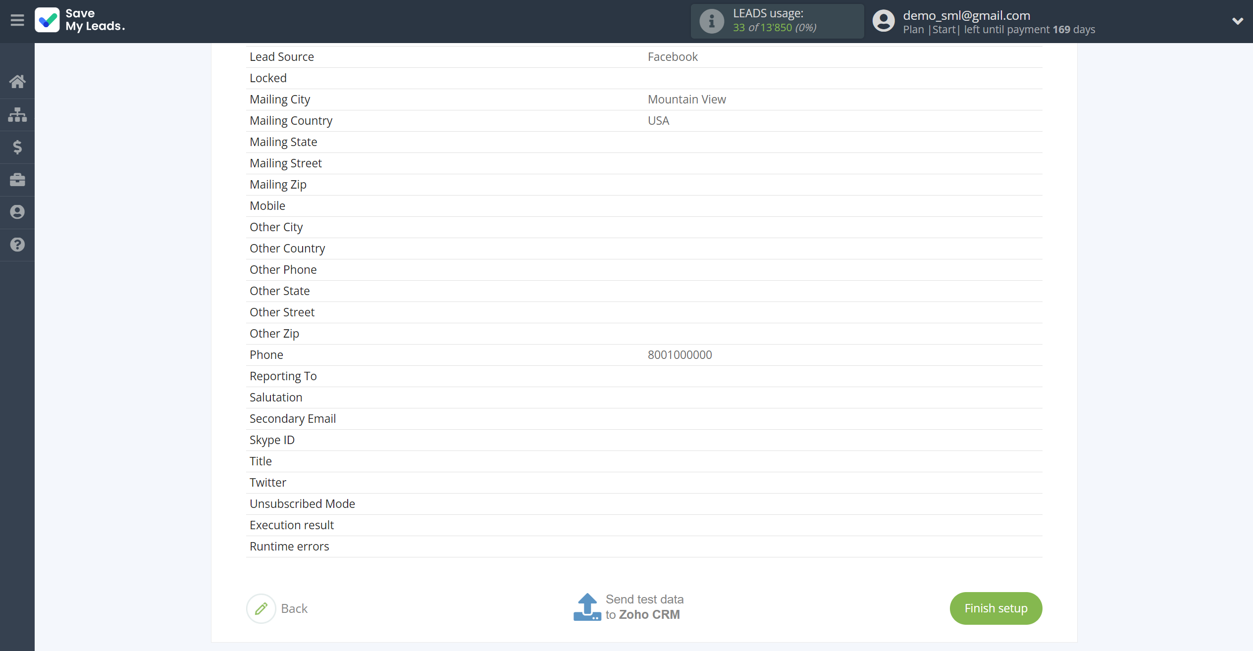 How to Connect TikTok with Zoho CRM Create Contacts | Test data