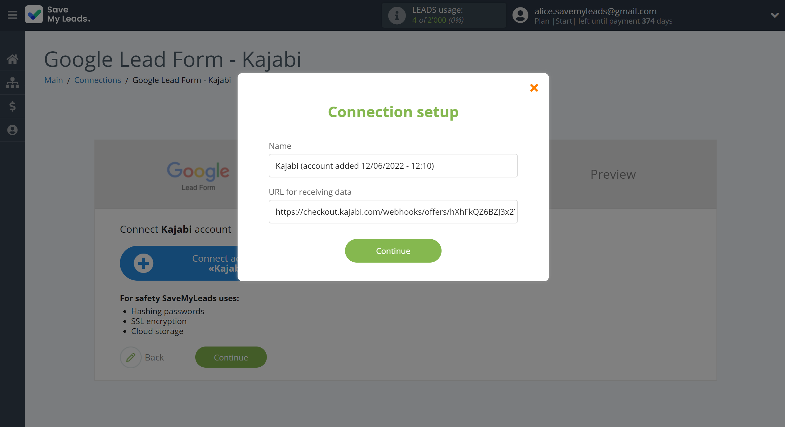 How to Connect Google Lead Form with Kajabi | Data Destination account connection