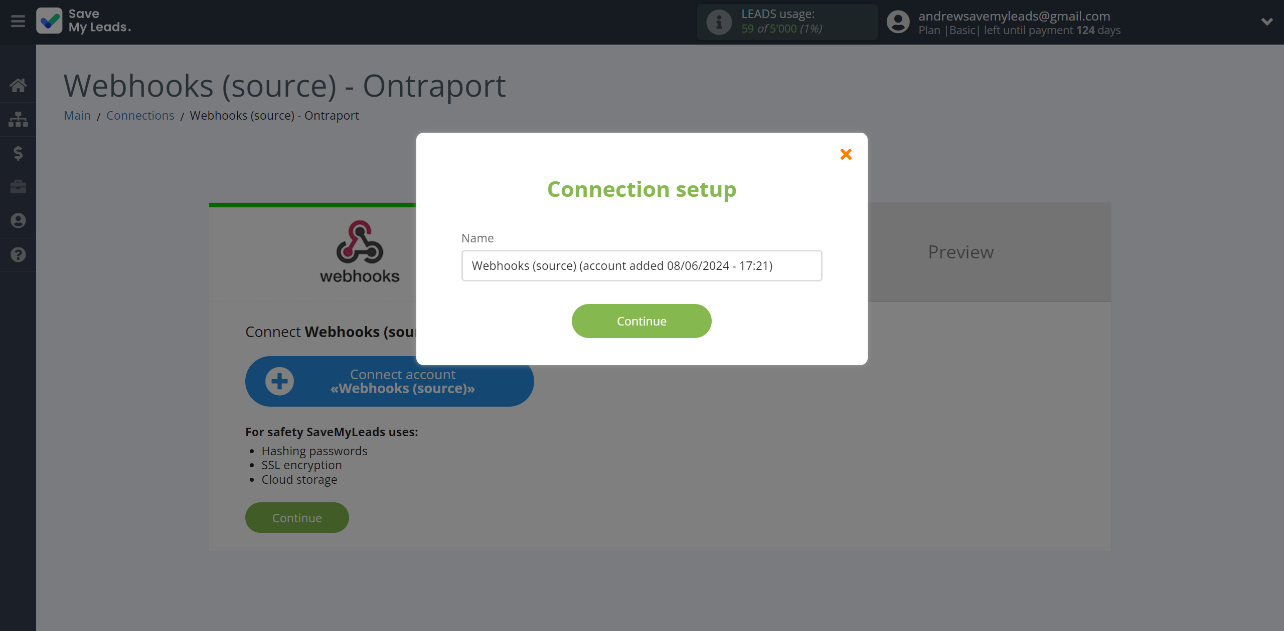 How to Connect Webhooks with Ontraport | Data Source account