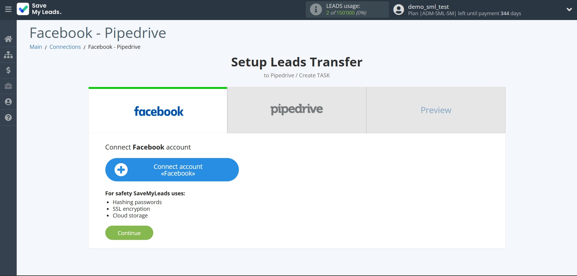 How to Connect Facebook with Pipedrive Create Task | Data Source account connection How to Connect Facebook with Pipedrive Create Task | Data Source account connection