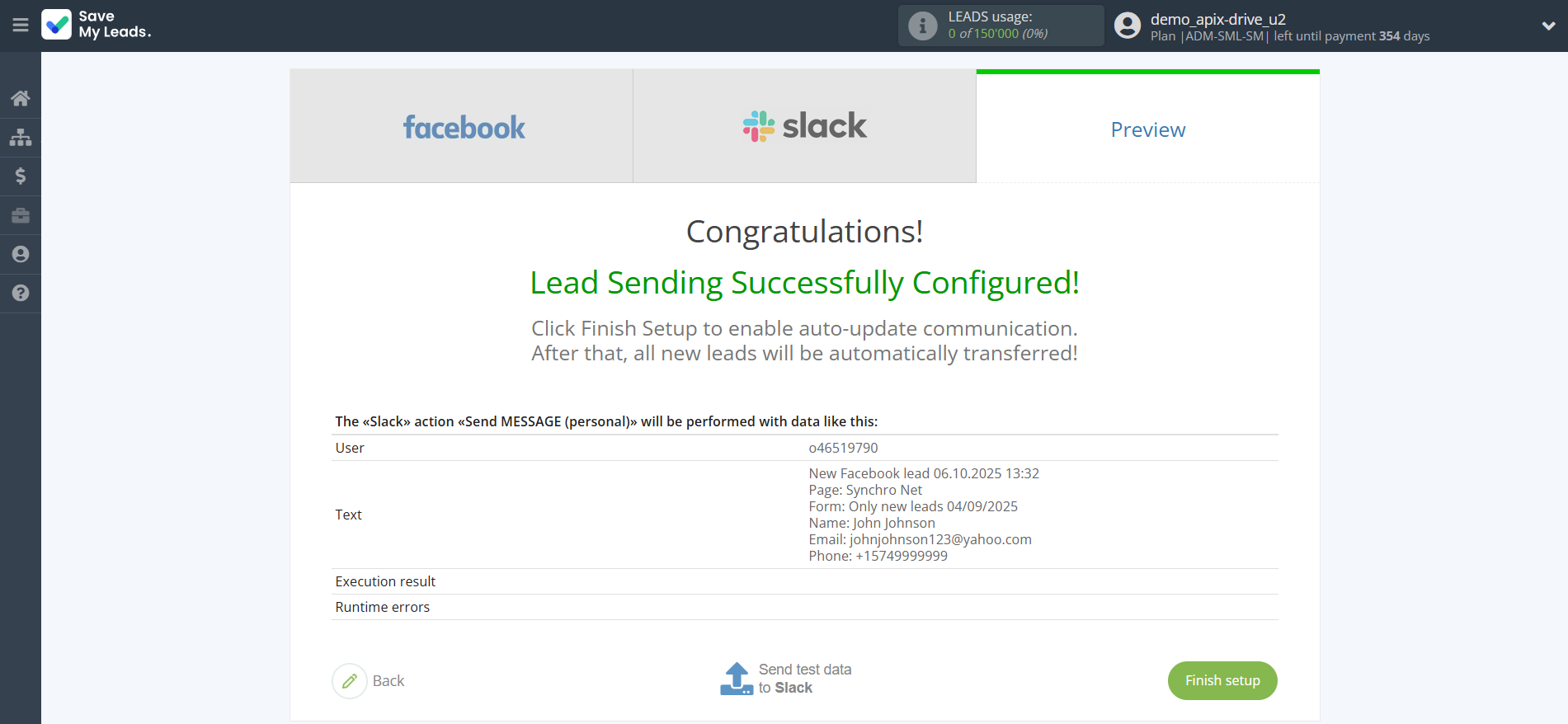 How to Connect Facebook with Slack Personal Notification | Test data How to Connect Facebook with Slack Personal Notification | Test data