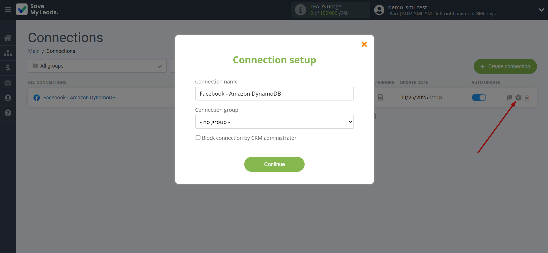 How to Connect Facebook with Amazon DynamoDB | Name and group connection