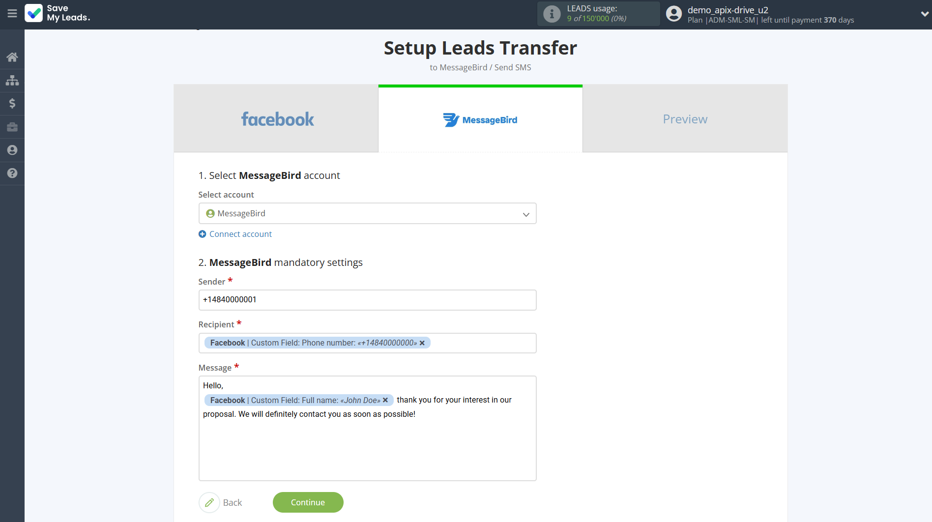 How to Connect Facebook with MessageBird | Assigning fields How to Connect Facebook with MessageBird | Assigning fields