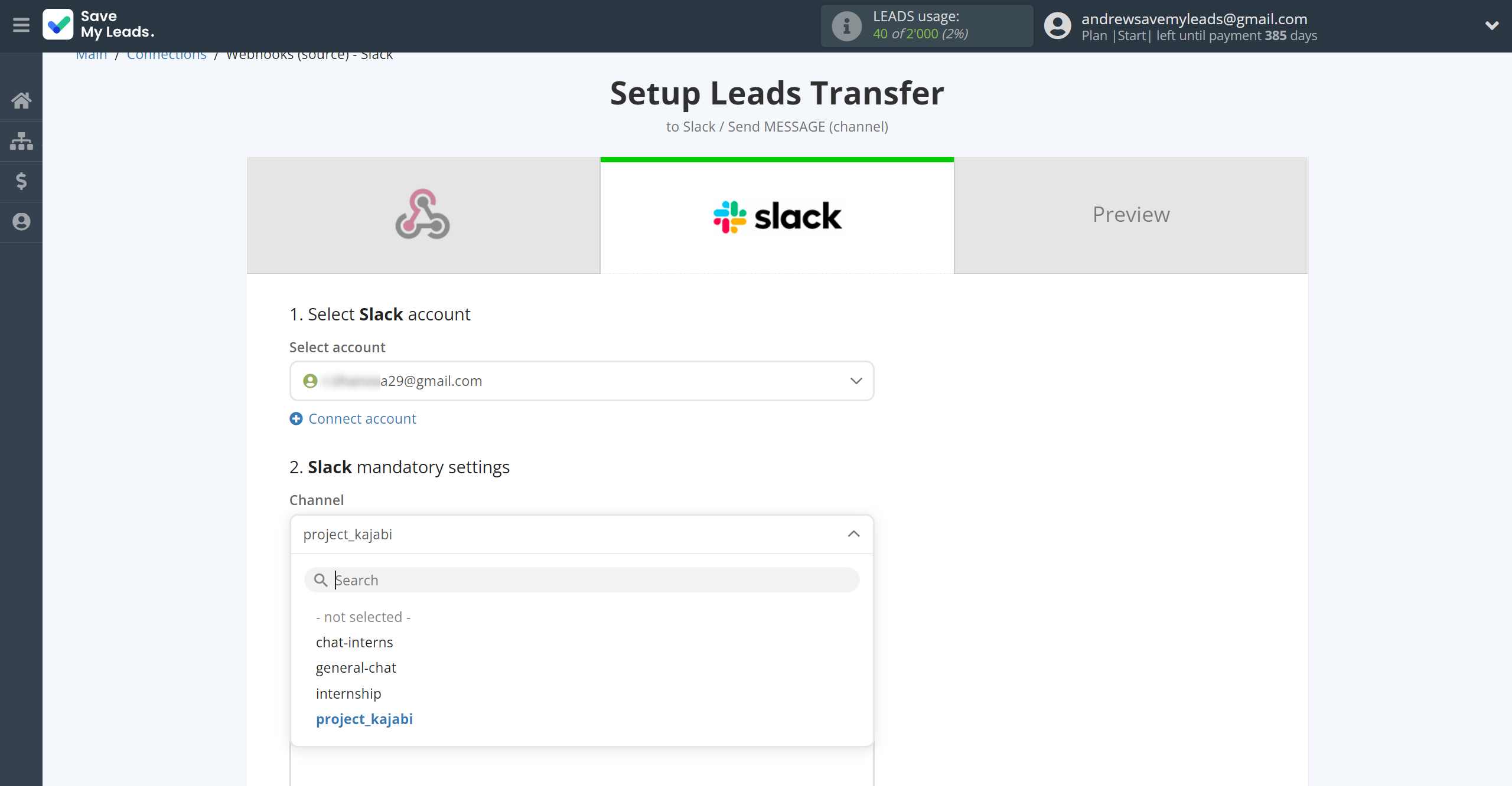 How to Connect Webhooks with Slack Channel Notification | Assigning fields