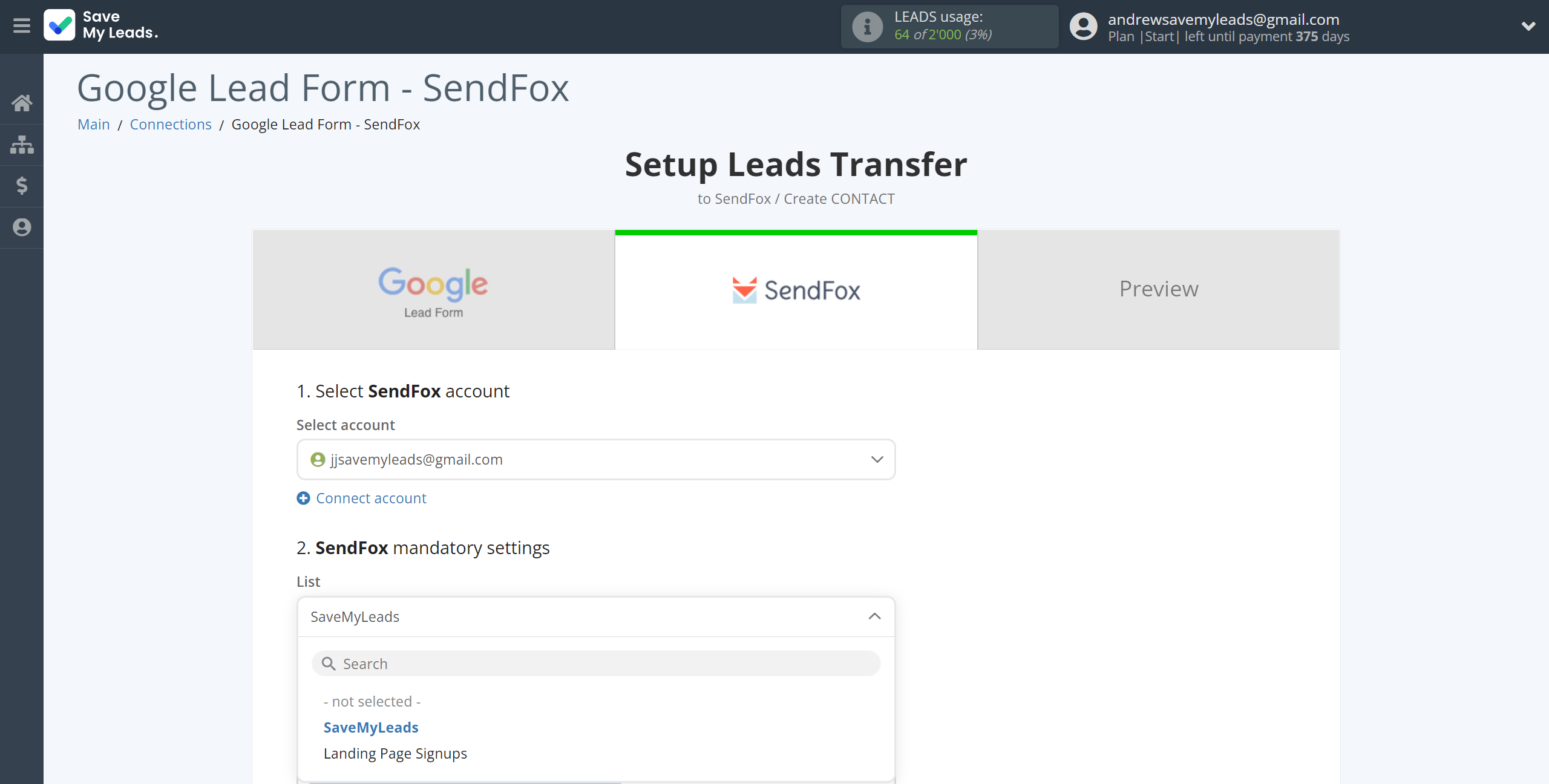 How to Connect Google Lead Form with SendFox | Assigning fields