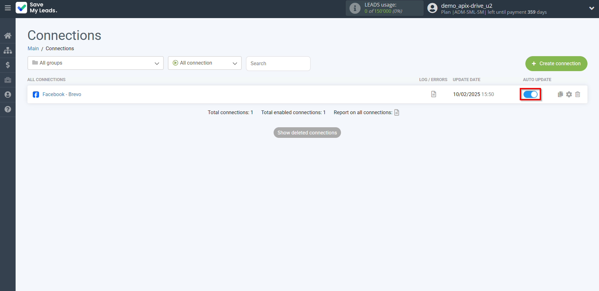 How to Connect Facebook with Brevo | Enable auto-update