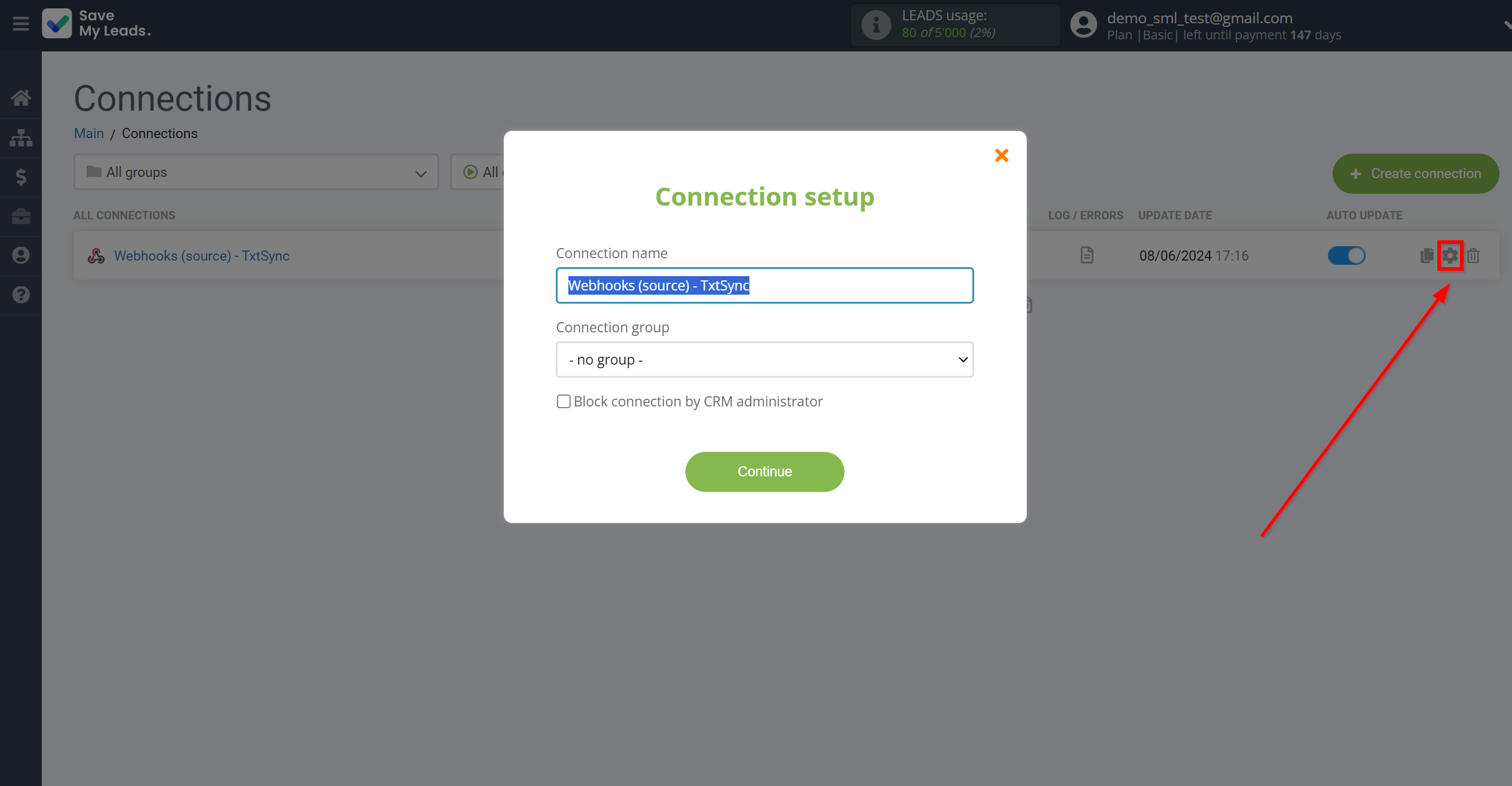 How to Connect Webhooks with TxtSync | Name and group connection