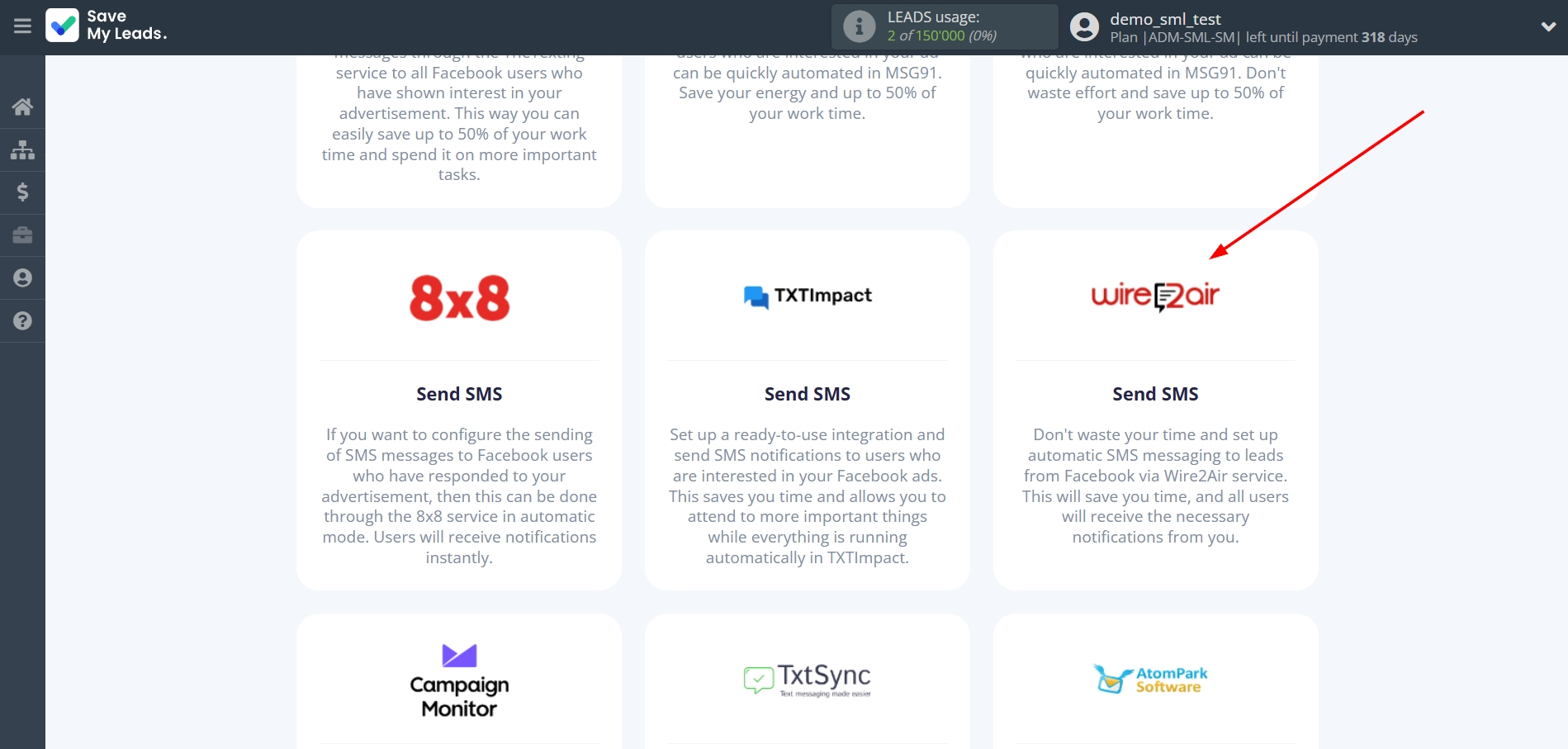 How to Connect Facebook with Wire2Air | Data Destination system selection How to Connect Facebook with Wire2Air | Data Destination system selection