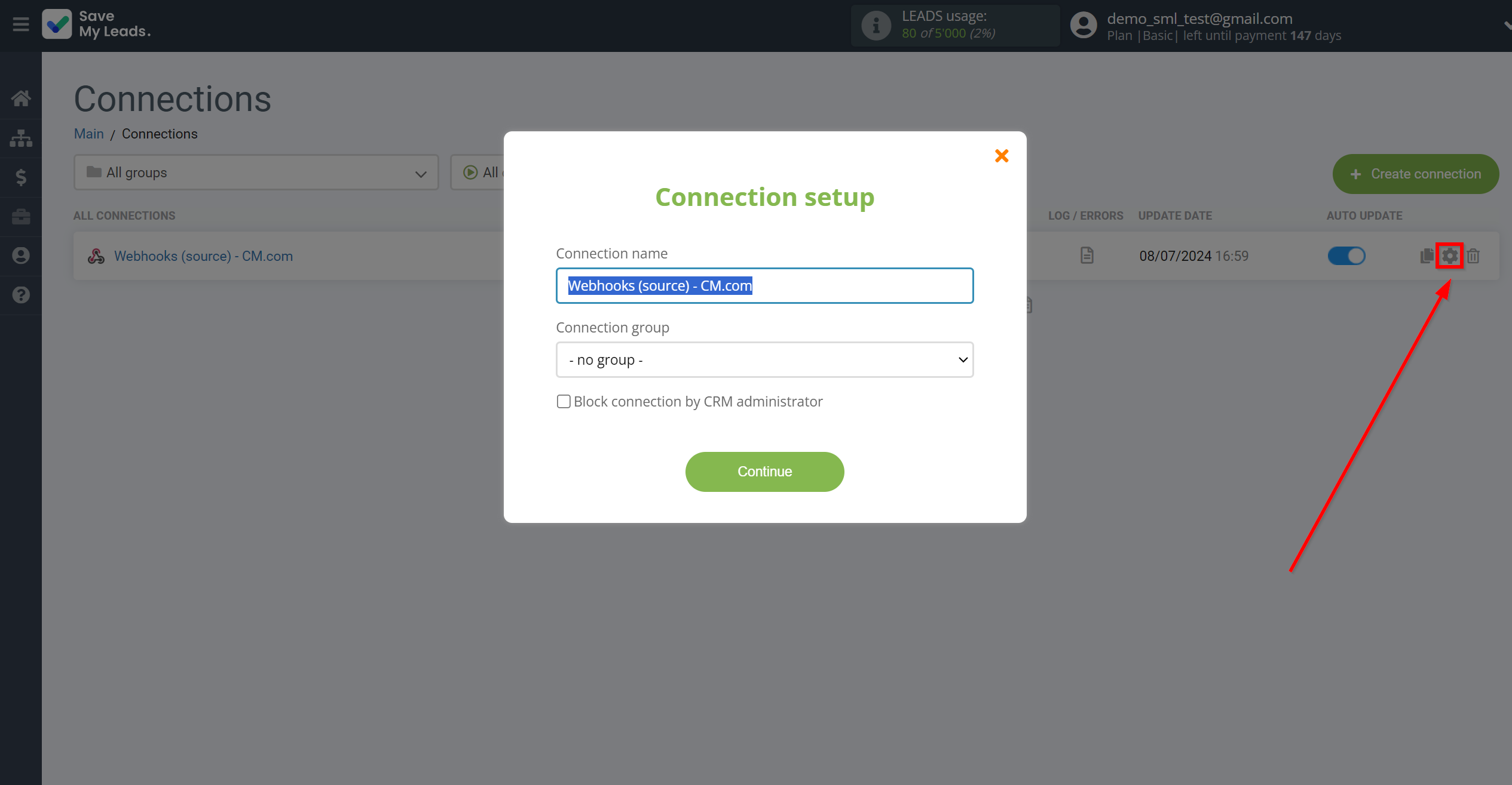 How to Connect Webhooks with CM.com | Name and group connection