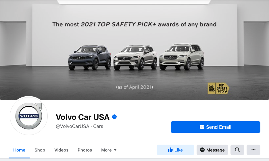 Volvo business page