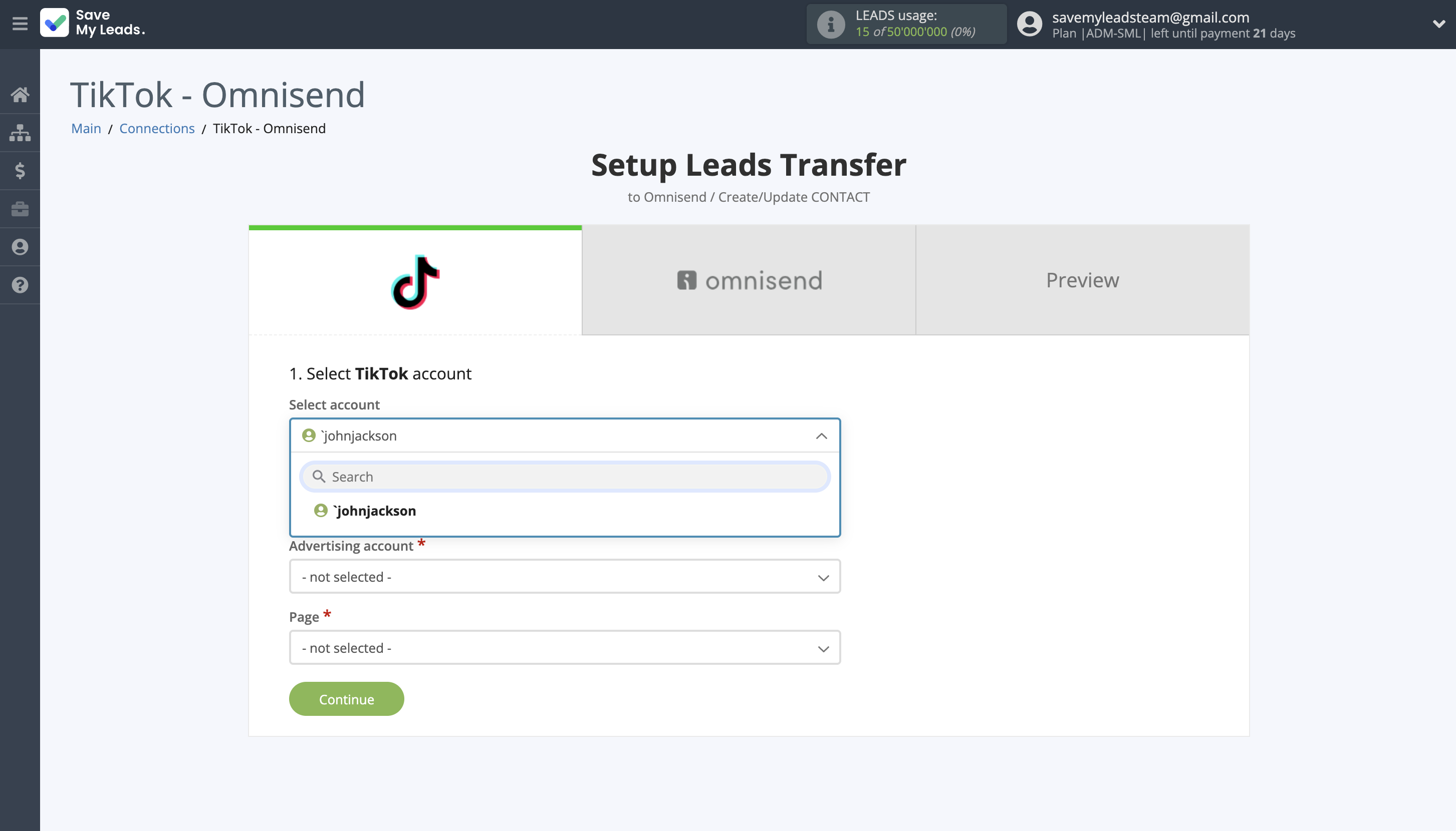 How to Connect TikTok with Omnisend Create Contact | Data Source account connection How to Connect TikTok with Omnisend Create Contact | Data Source account connection