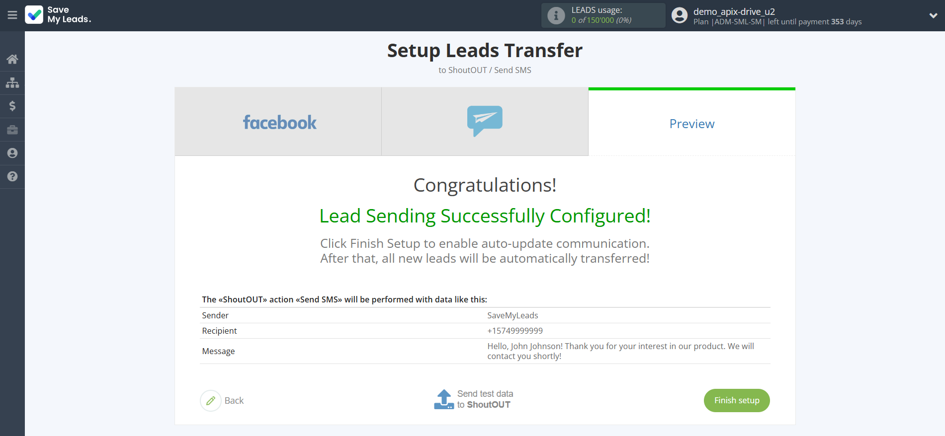 How to Connect Facebook with ShoutOUT | Test data How to Connect Facebook with ShoutOUT | Test data