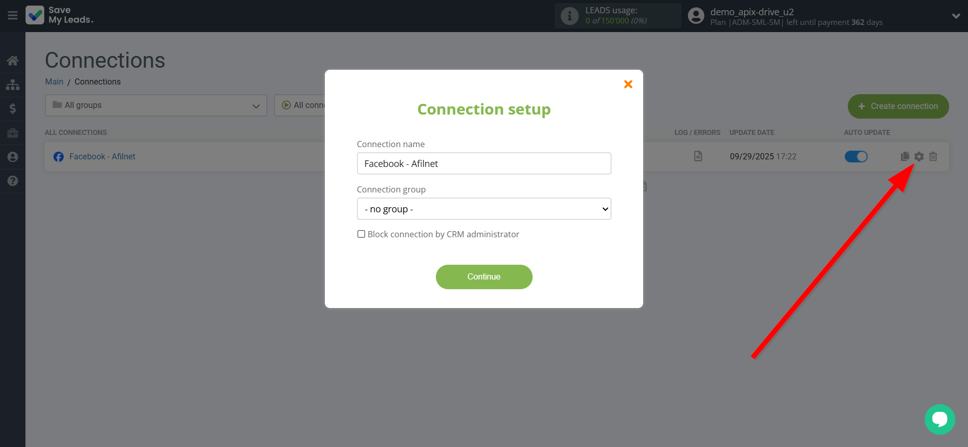 How to Connect Facebook with Afilnet | Name and group connection