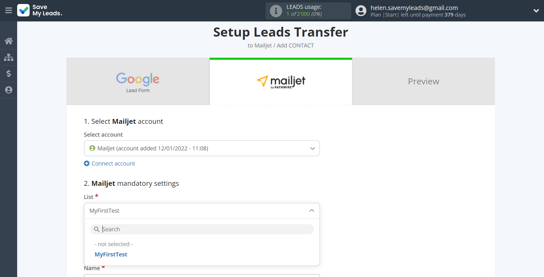 How to Connect Google Lead Form with Mailjet | Assigning fields