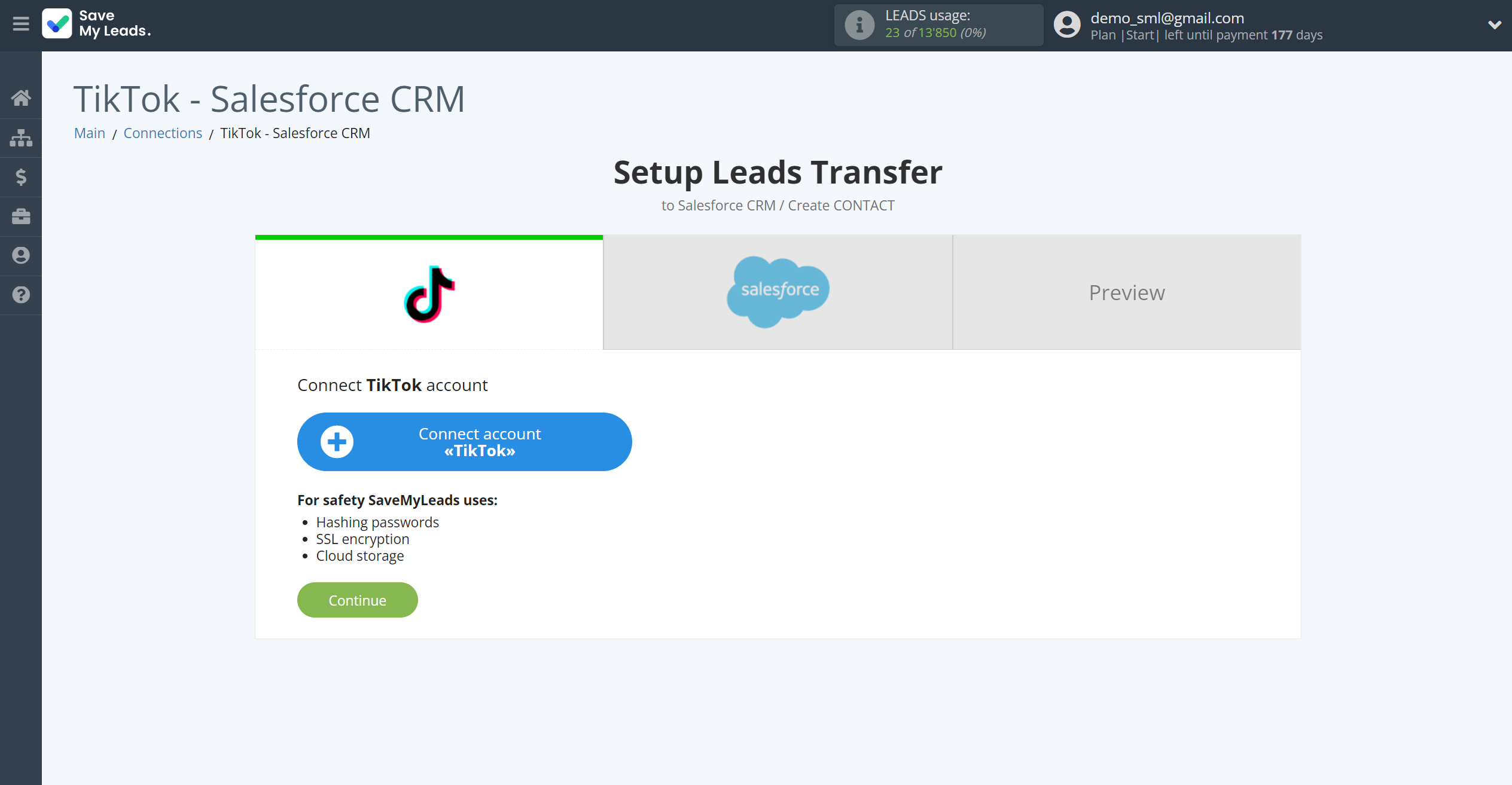 How to Connect TikTok with Salesforce CRM Create Contacts | Data Source account