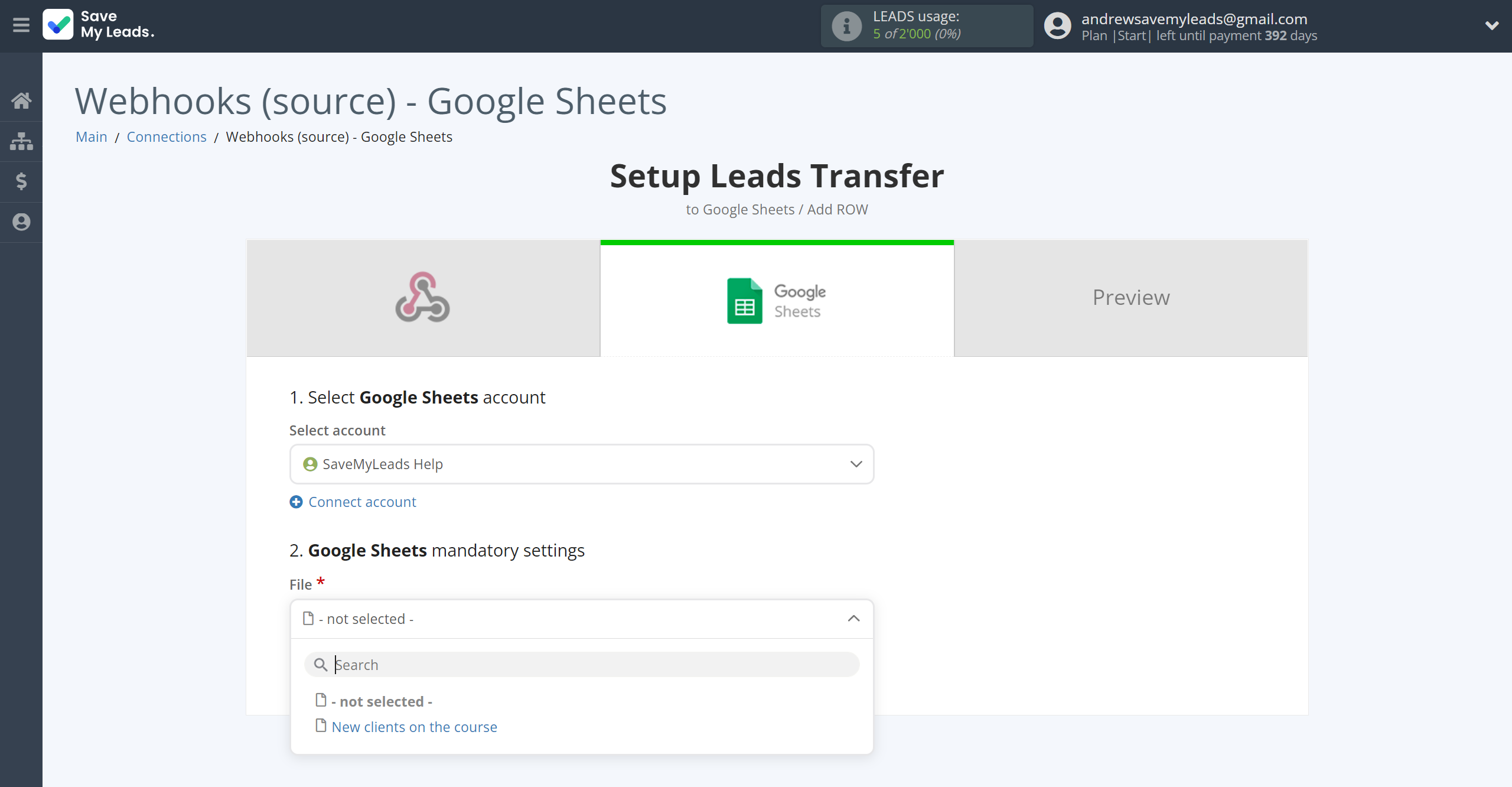 How to Connect Webhooks with Google Sheets | Assigning fields