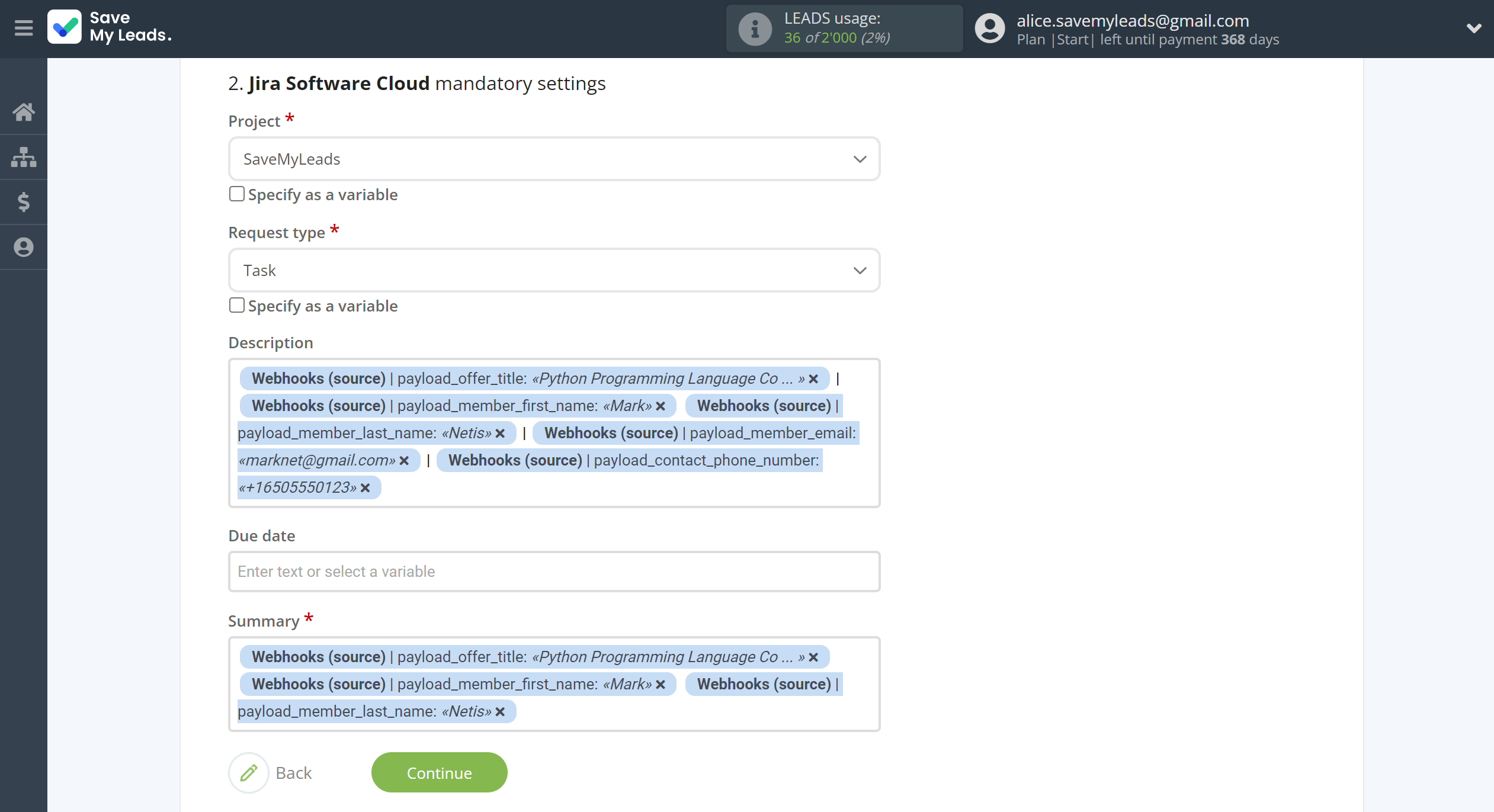 How to Connect Webhooks with Jira Software Cloud | Assigning fields