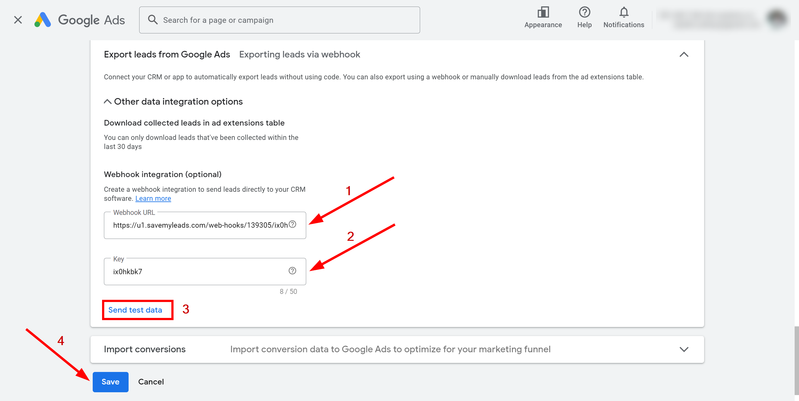 How to Connect Google Lead Form with Telesign | Data Source account connection