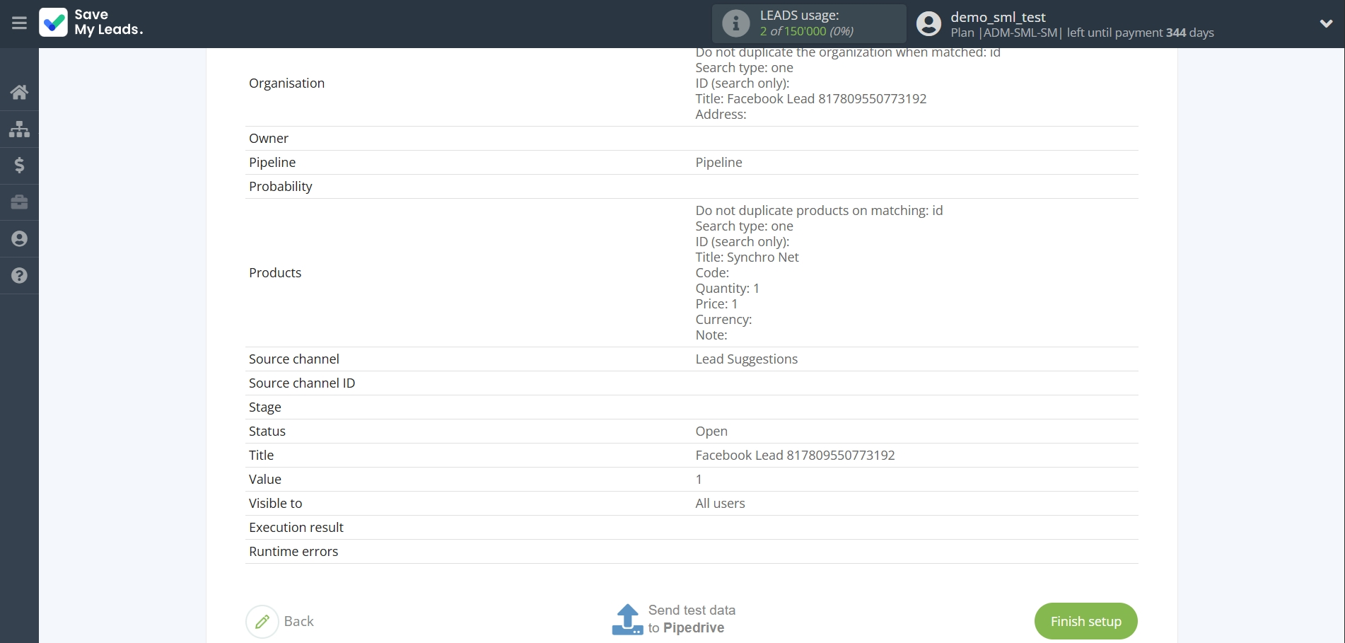 How to Connect Facebook with Pipedrive Create Deal | Test data How to Connect Facebook with Pipedrive Create Deal | Test data