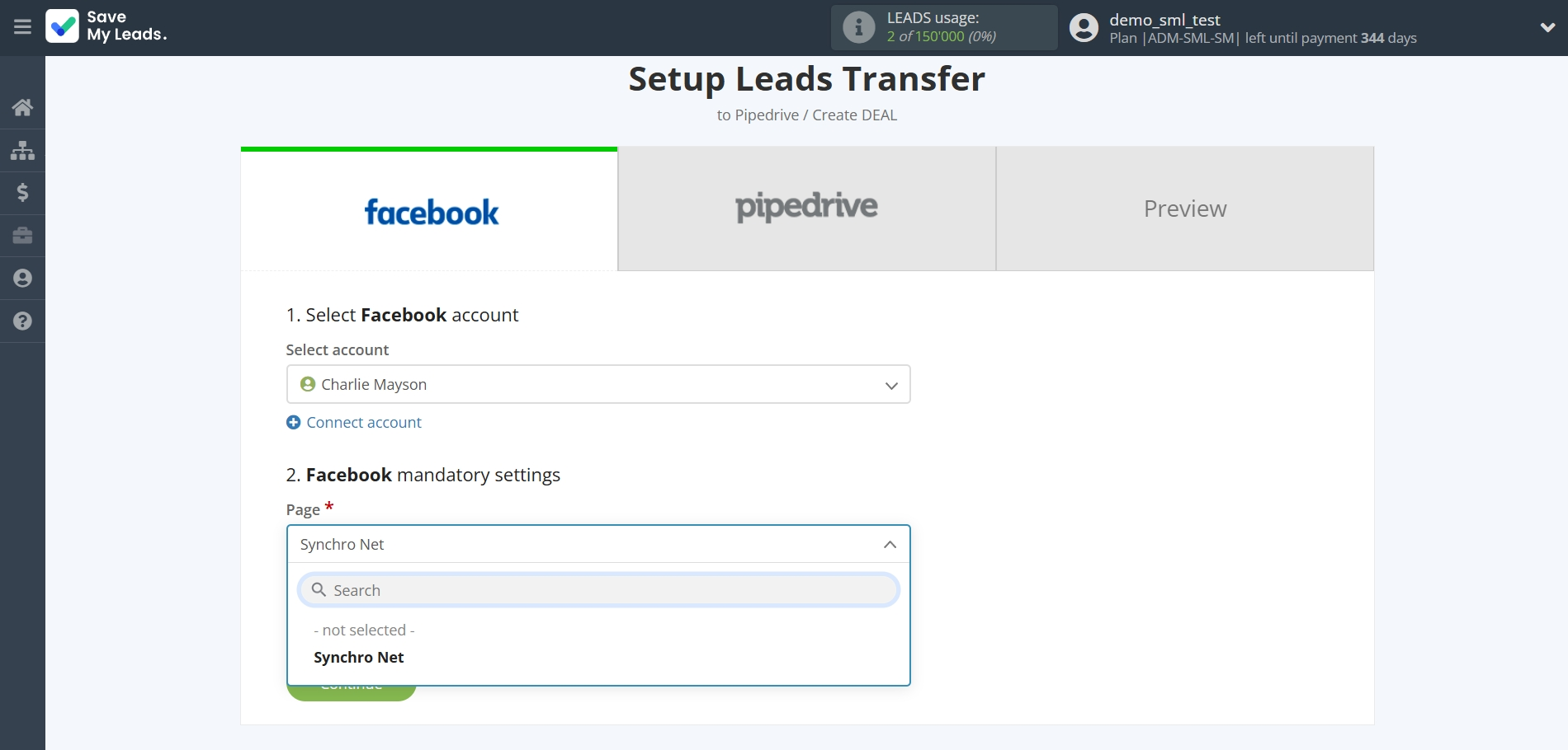 How to Connect Facebook with Pipedrive Create Deal | Data Source account connection How to Connect Facebook with Pipedrive Create Deal | Data Source account connection