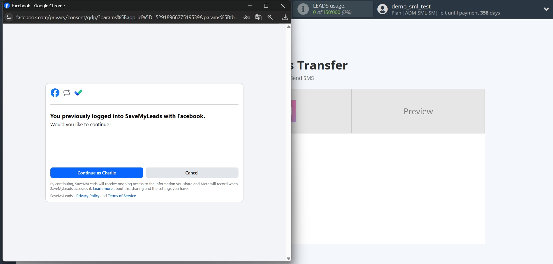 How to Connect FaceBook with ClickSend Send SMS | Data Source account connection