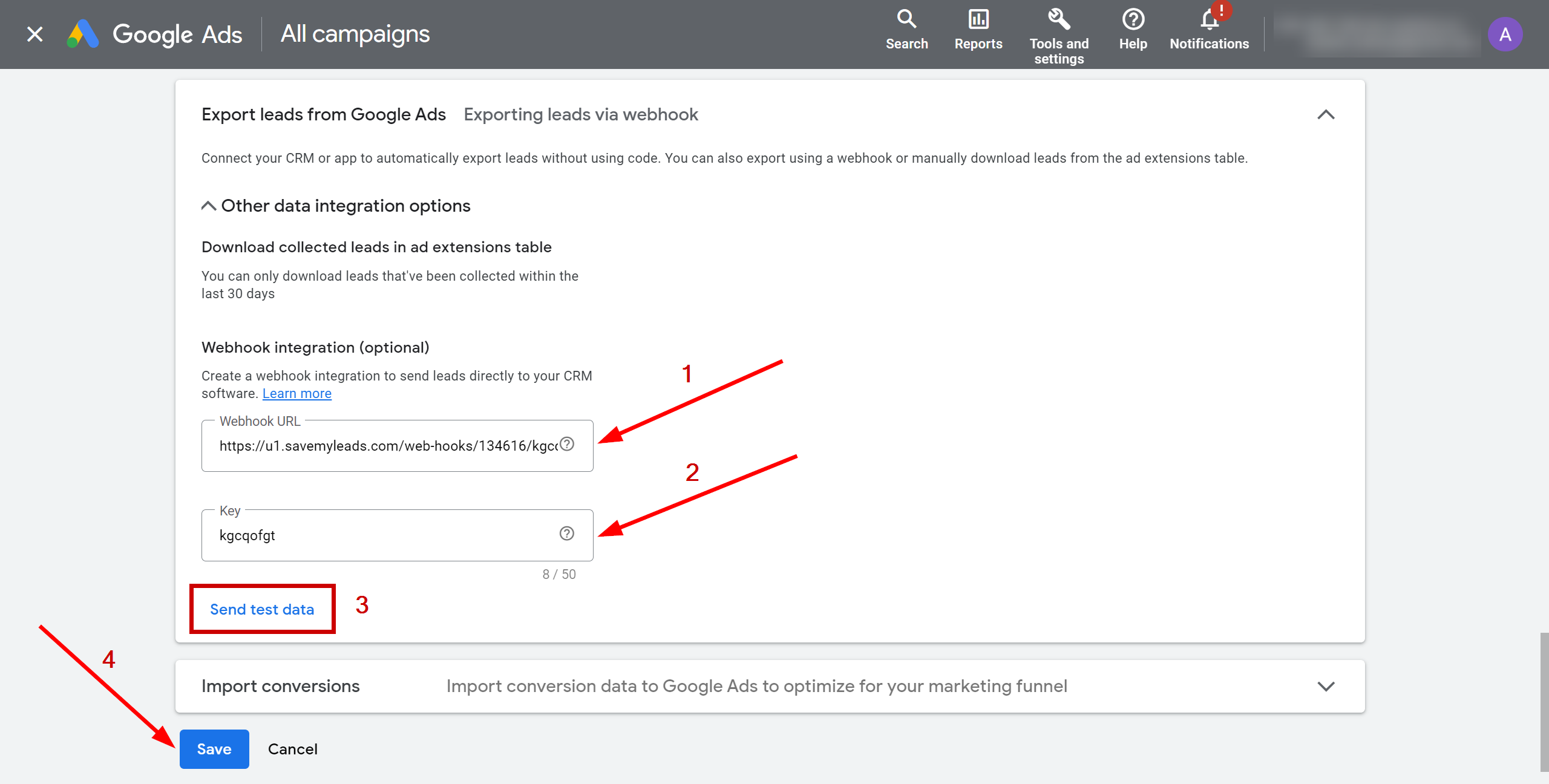 How to Connect Google Lead Form with Crove | Data Source account connection