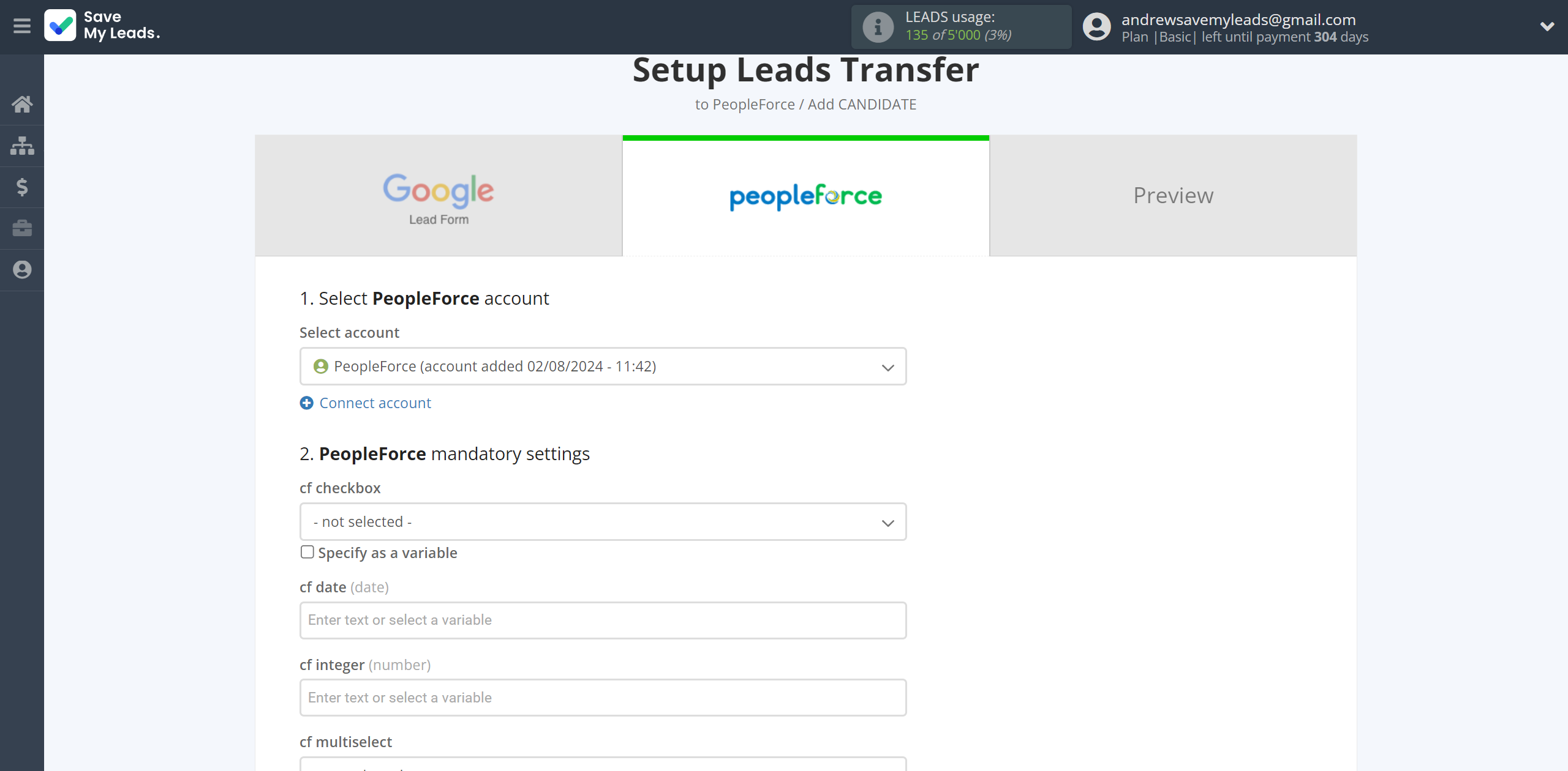 How to Connect Google Lead Form with PeopleForce Add Candidate | Assigning fields